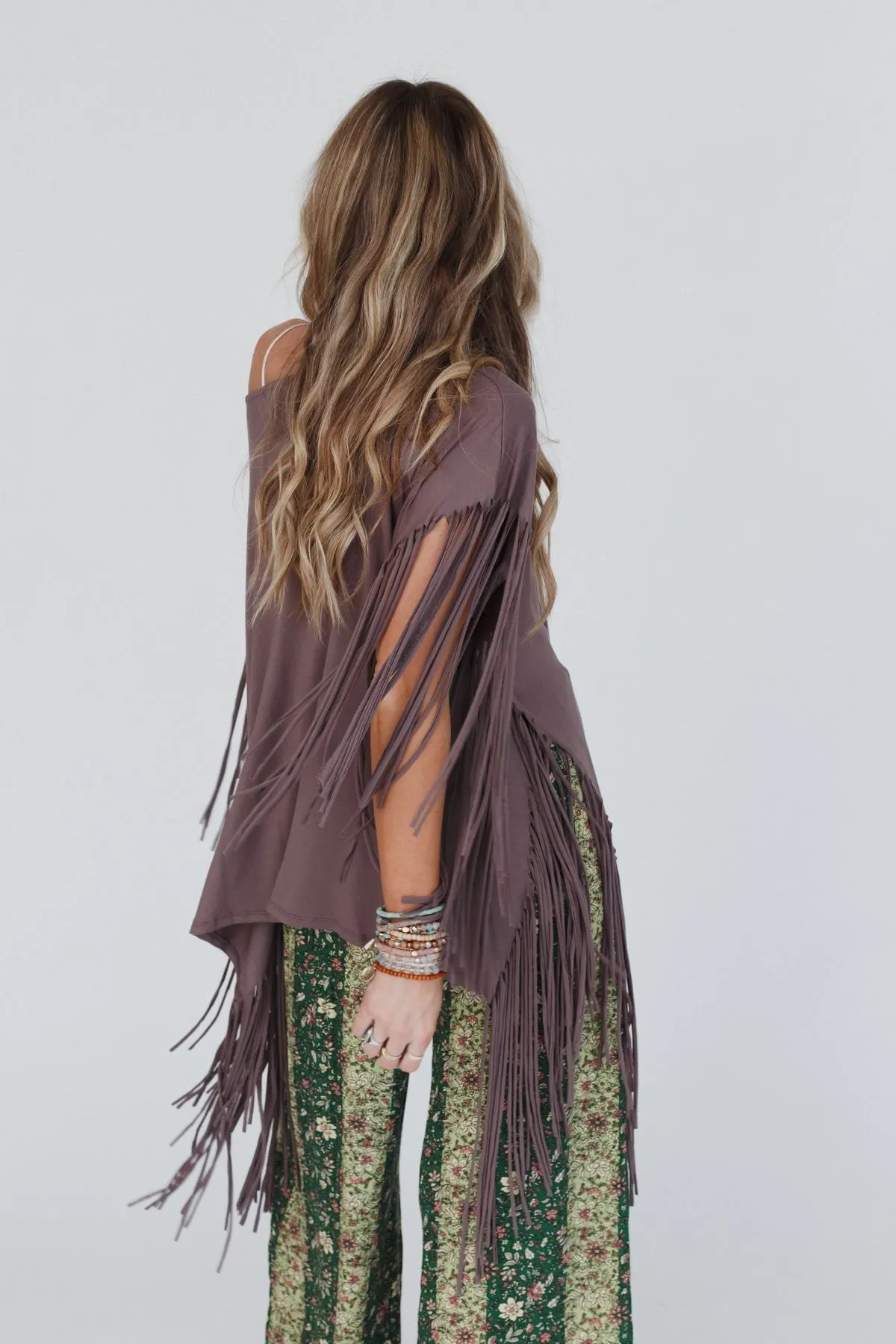 Showstopper Fringe Top - Mocha