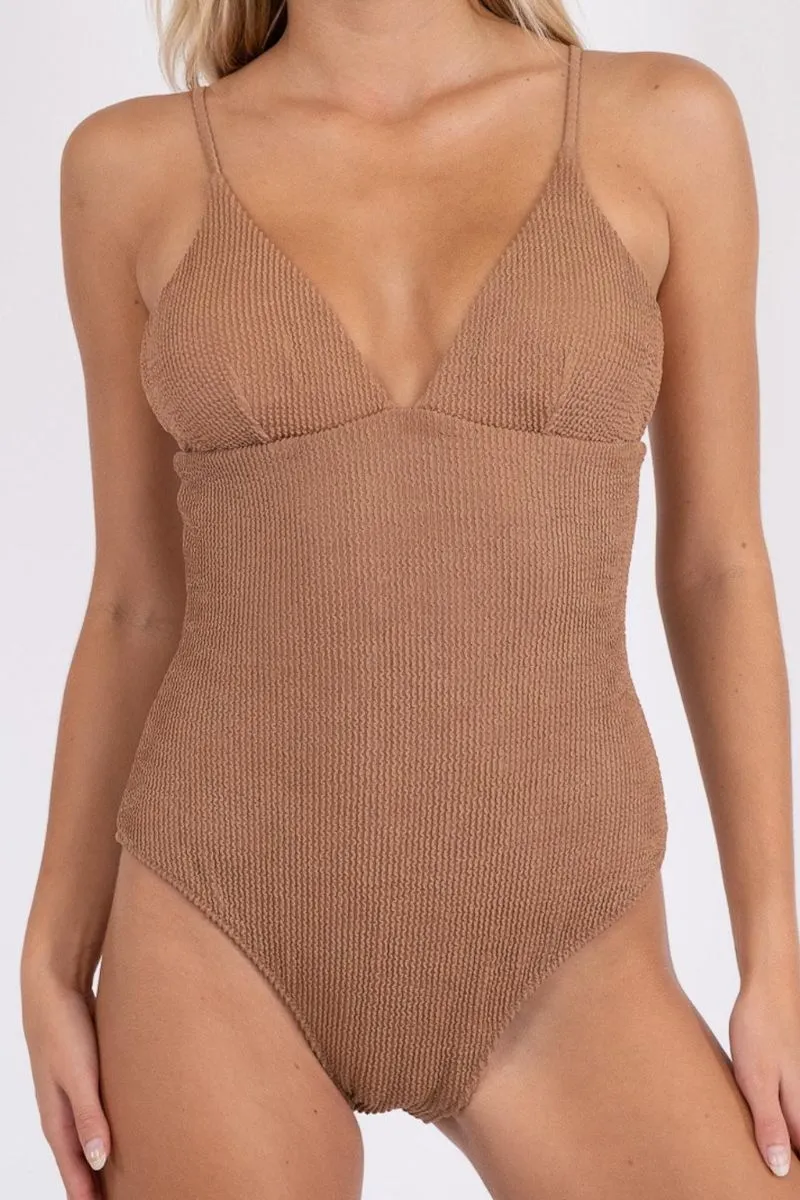 Skin Sand Crepe Swimsuit 157729 | Toffee | Badedragt fra Neo Noir