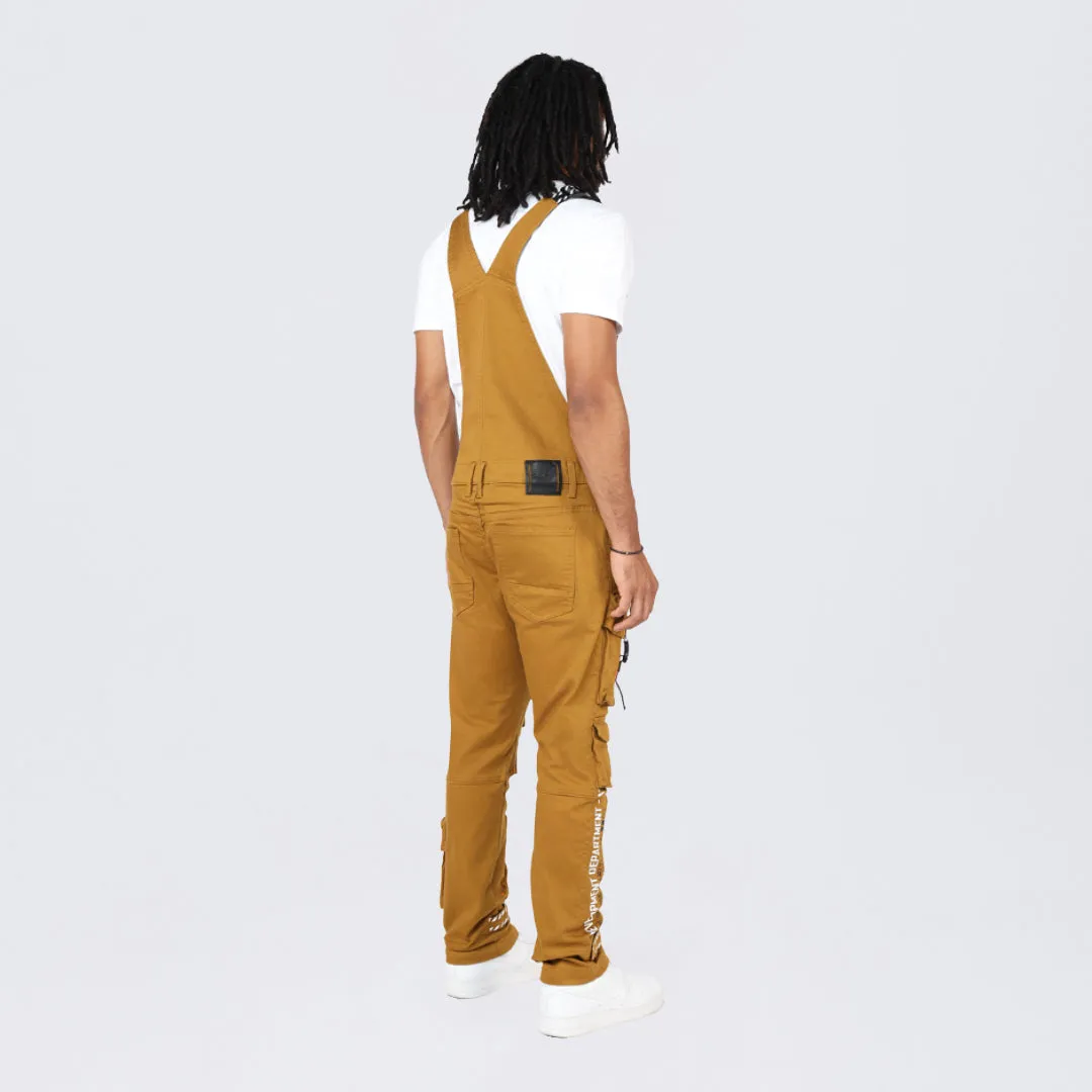 Slim Tapered Utility Twill Overalls - Wheat