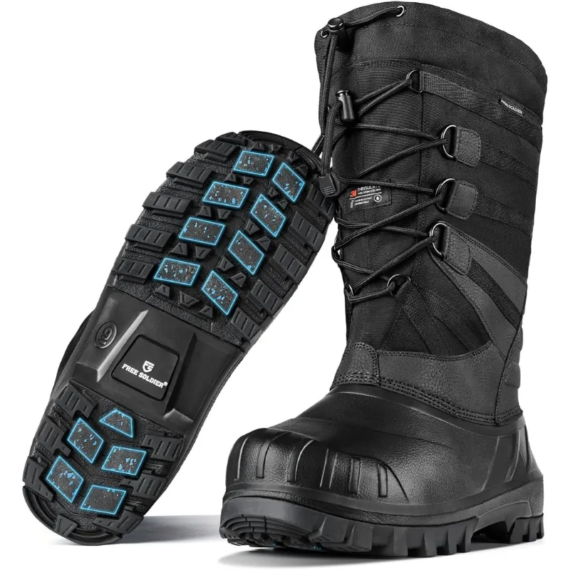 Snowleopard Men's Waterproof Snow Anti-slip Boots