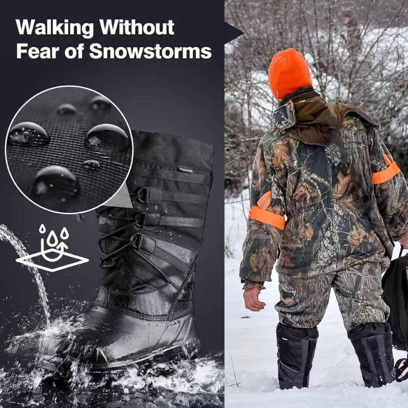 Snowleopard Men's Waterproof Snow Anti-slip Boots