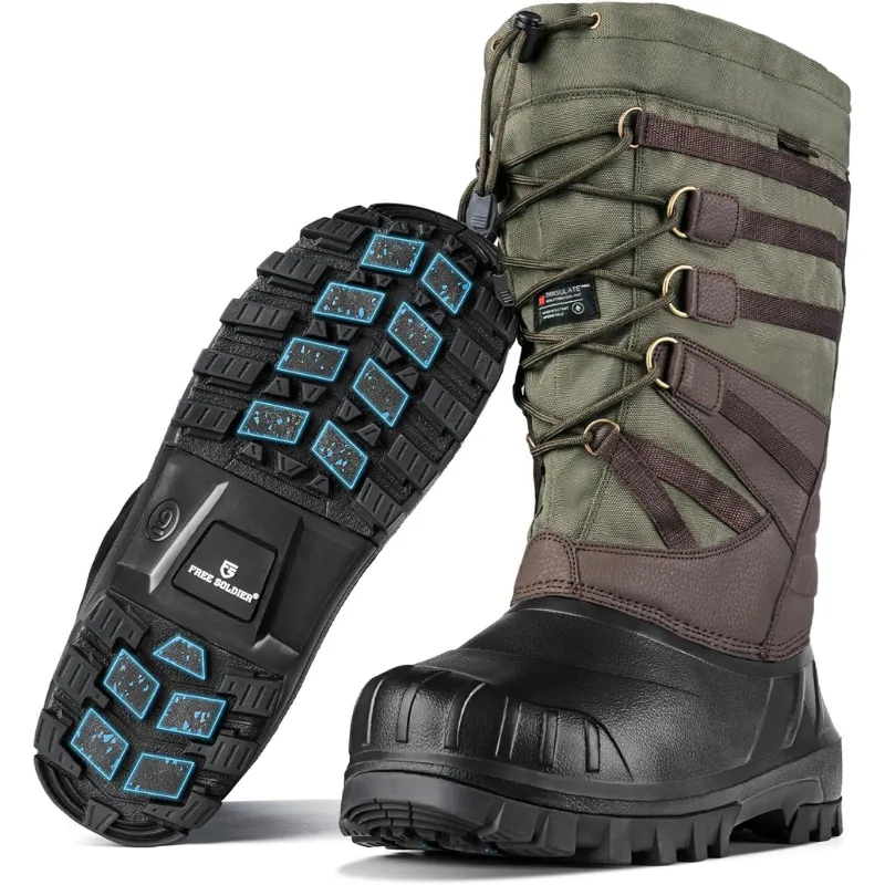 Snowleopard Men's Waterproof Snow Anti-slip Boots