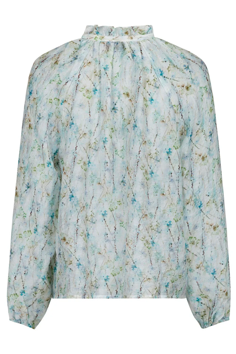 Solbi Whispering Blooms Blouse 162795 | Light Blue | Bluse fra Neo Noir