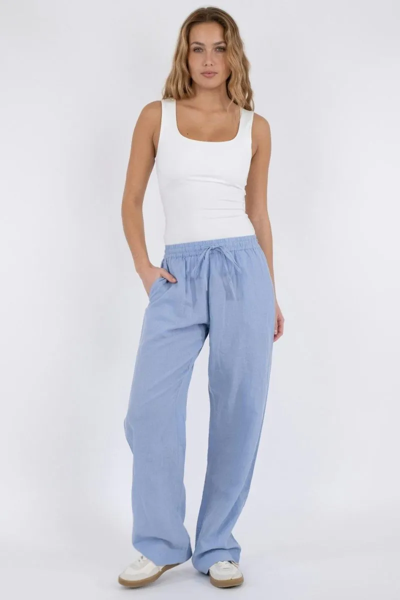 Sonar Linen Pants 158949 | Light Blue | Bukser fra Neo Noir