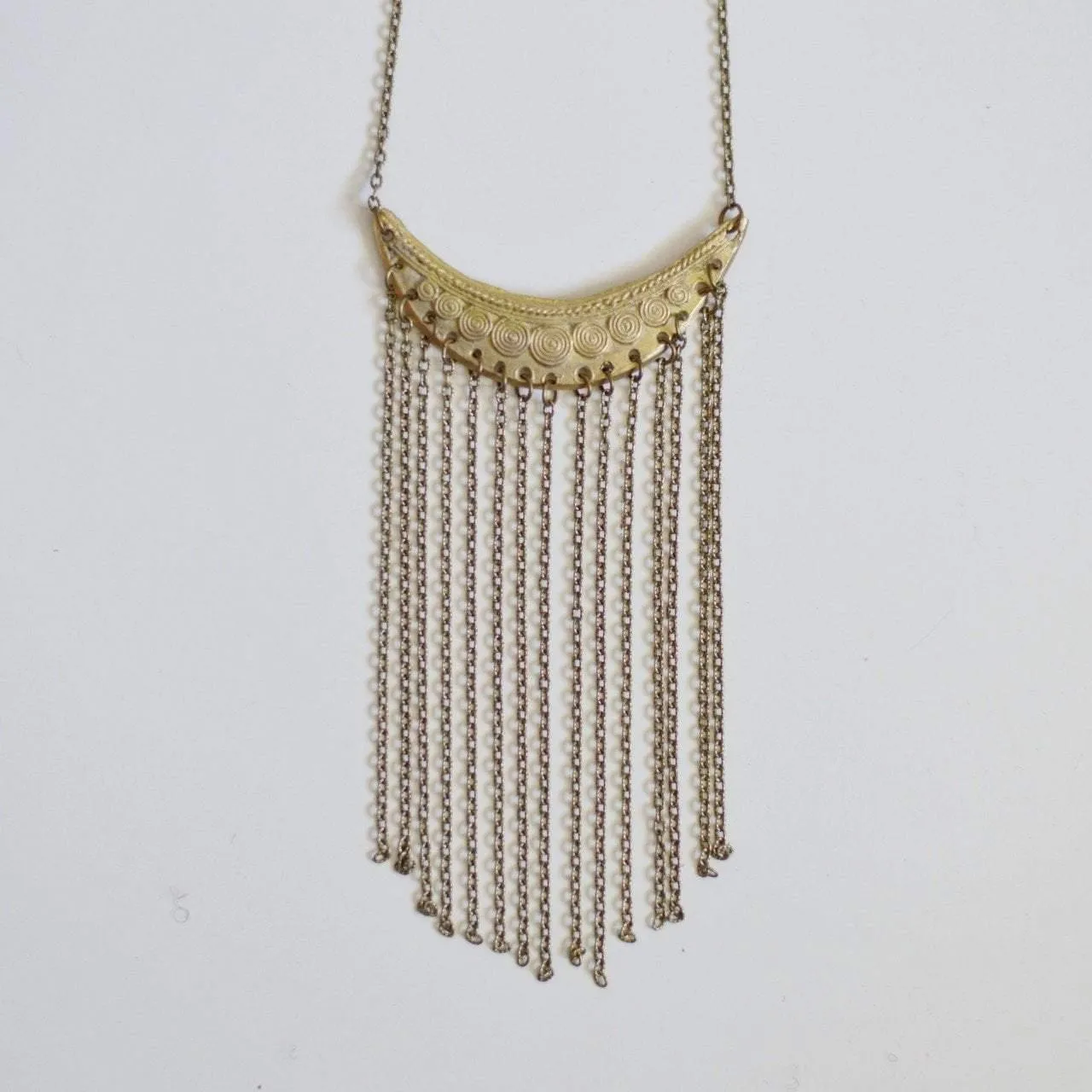 Statement Fringe Necklace | Recycled Brass