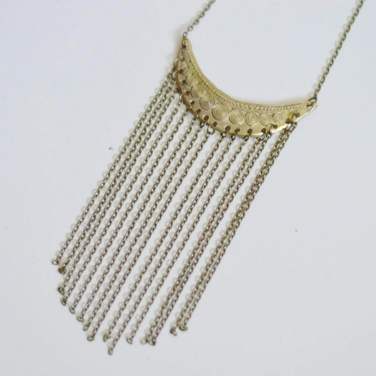 Statement Fringe Necklace | Recycled Brass