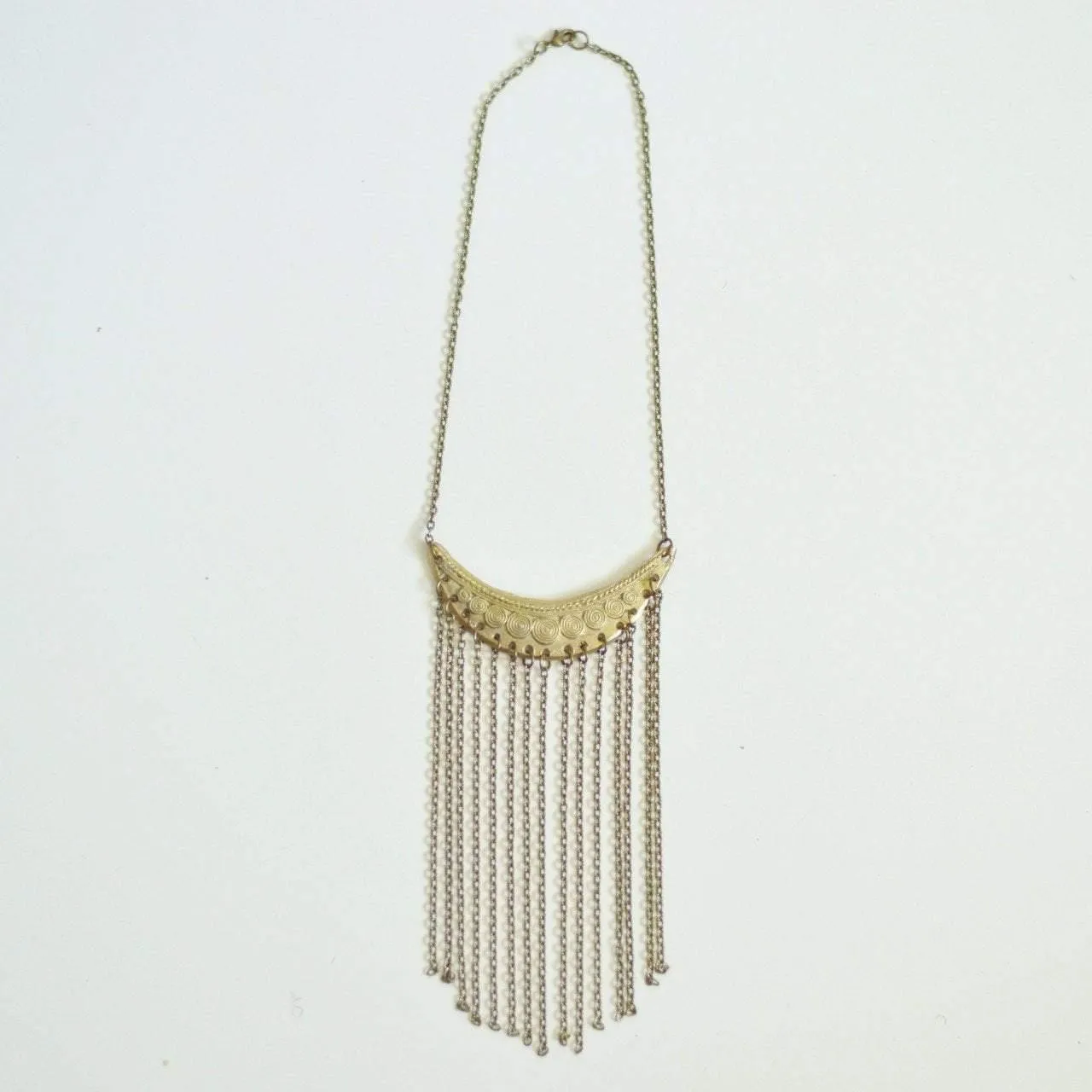 Statement Fringe Necklace | Recycled Brass