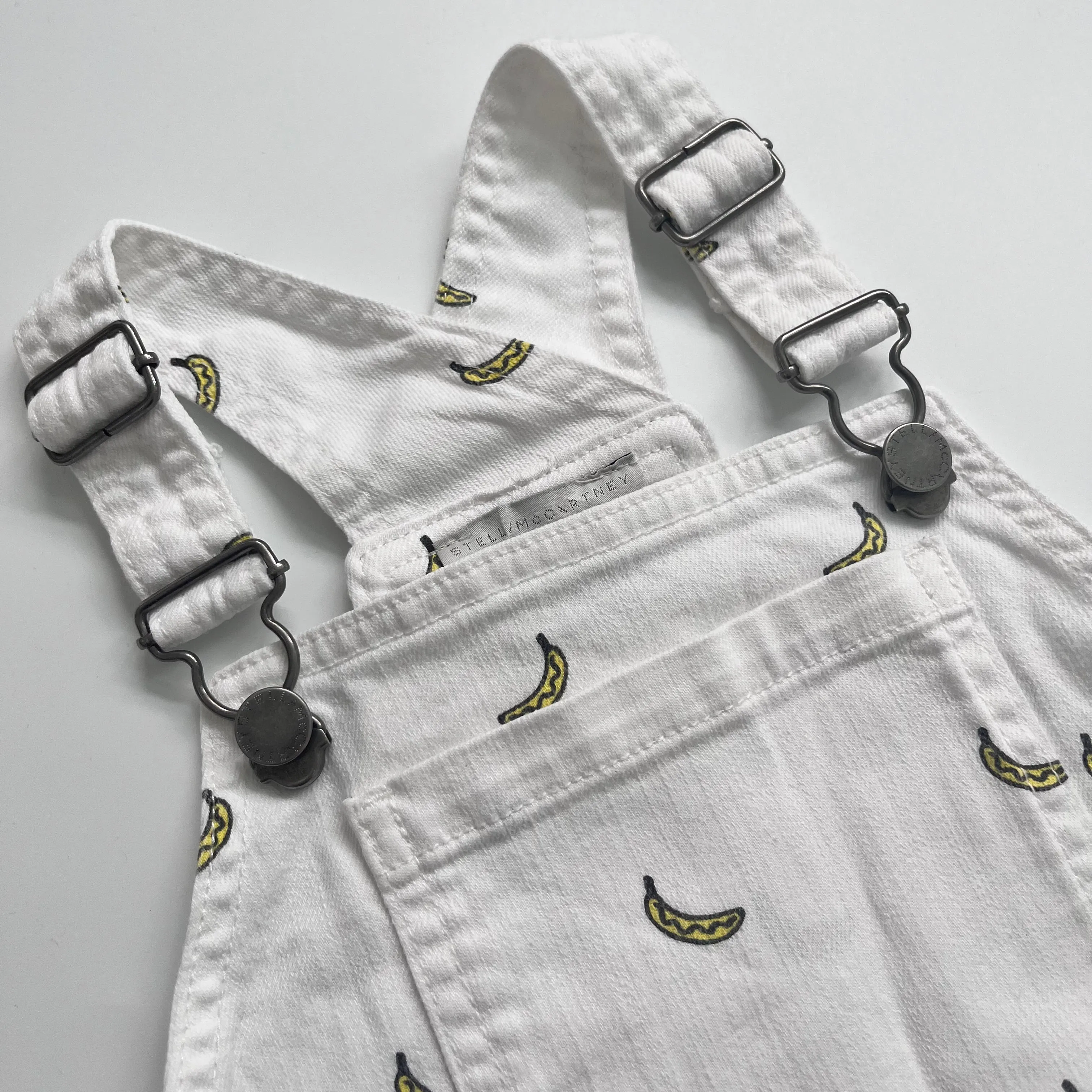 Stella McCartney Banana Print Denim Overalls: 4 Years