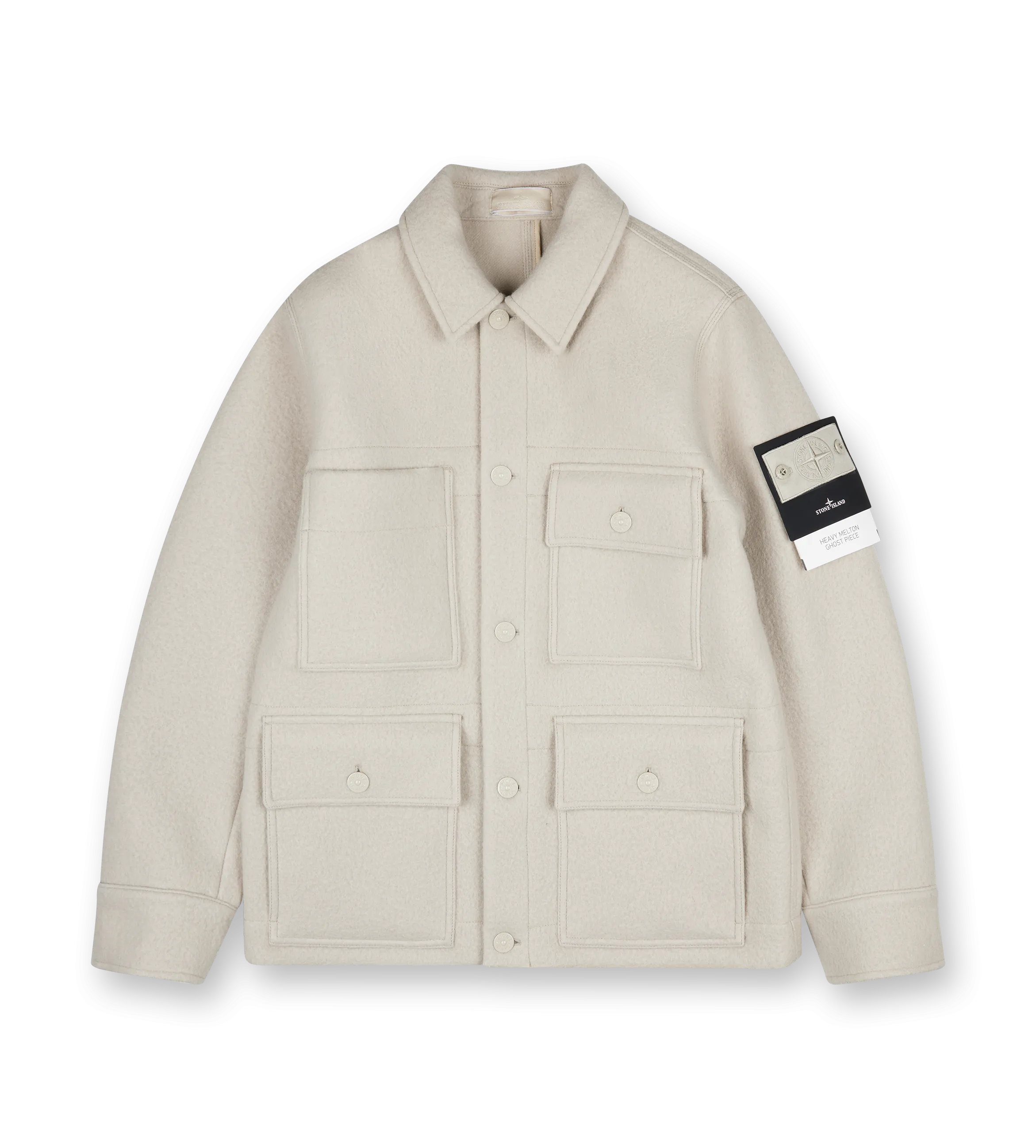 Stone Island    Heavy Melton Ghost Jacket Sand