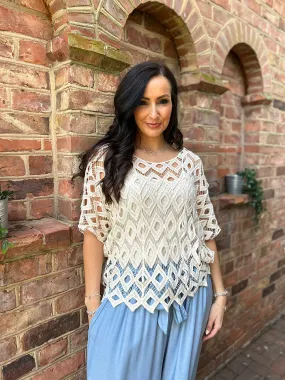 Stone Two Piece Diamond Batwing Knit Macie