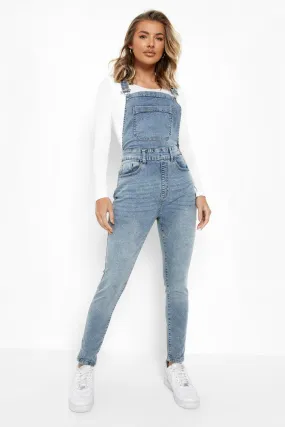 Stretch Skinny Denim Overalls