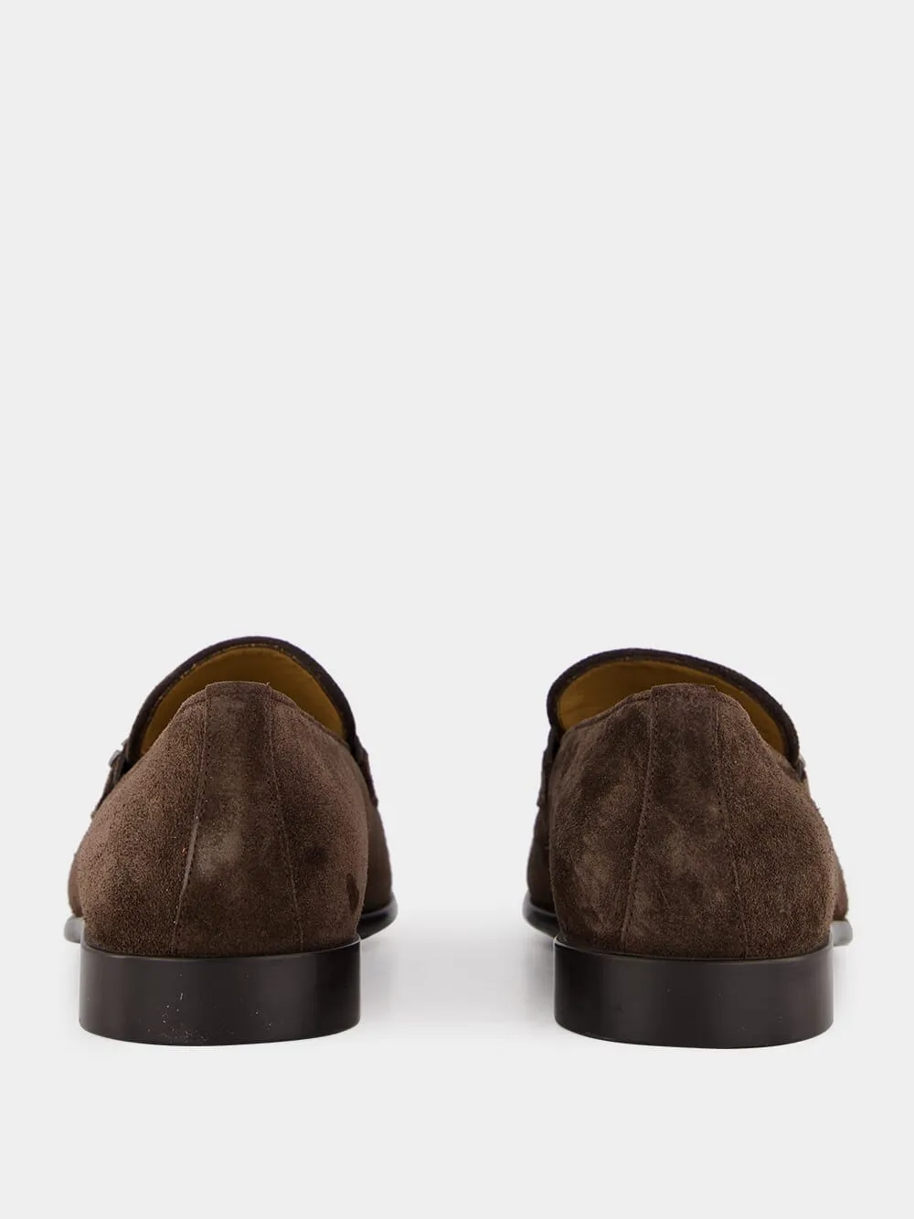 Suede Moccasin with Gancini ornament