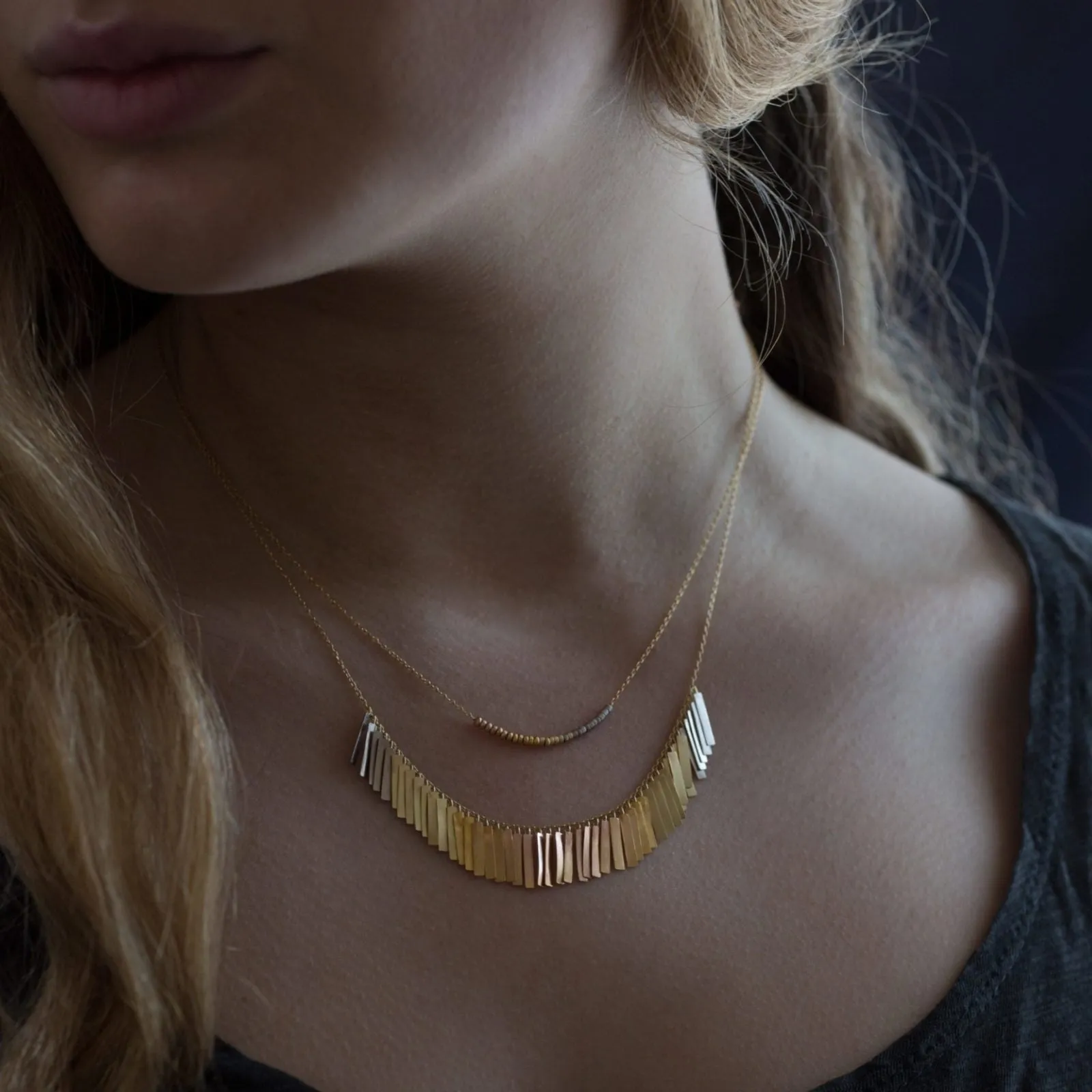 Sunset Fringe Arc Necklace - Sia Taylor