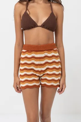 Sunshine Relaxed Knit Short Orange