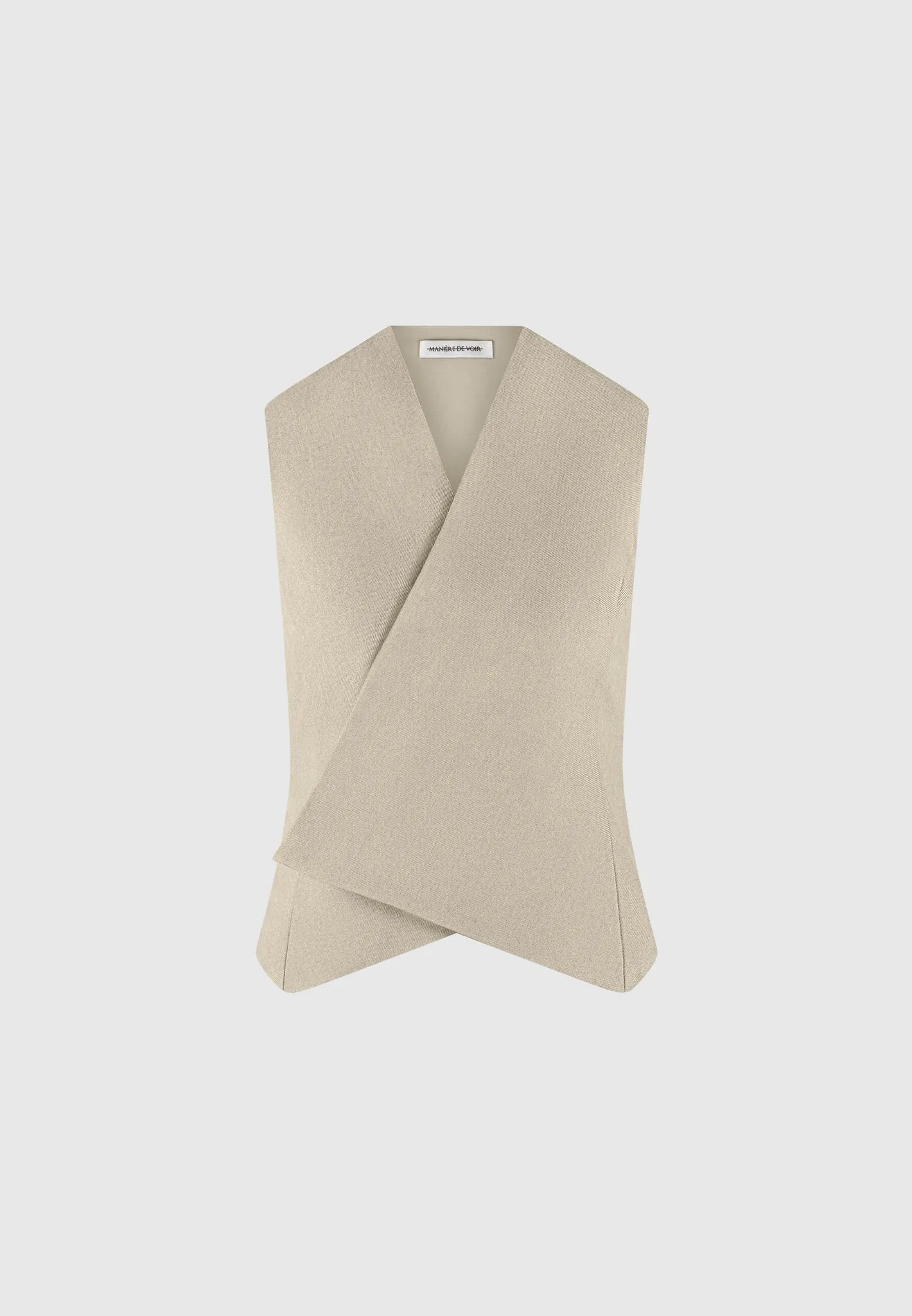 Tailored Wrap Waistcoat - Beige