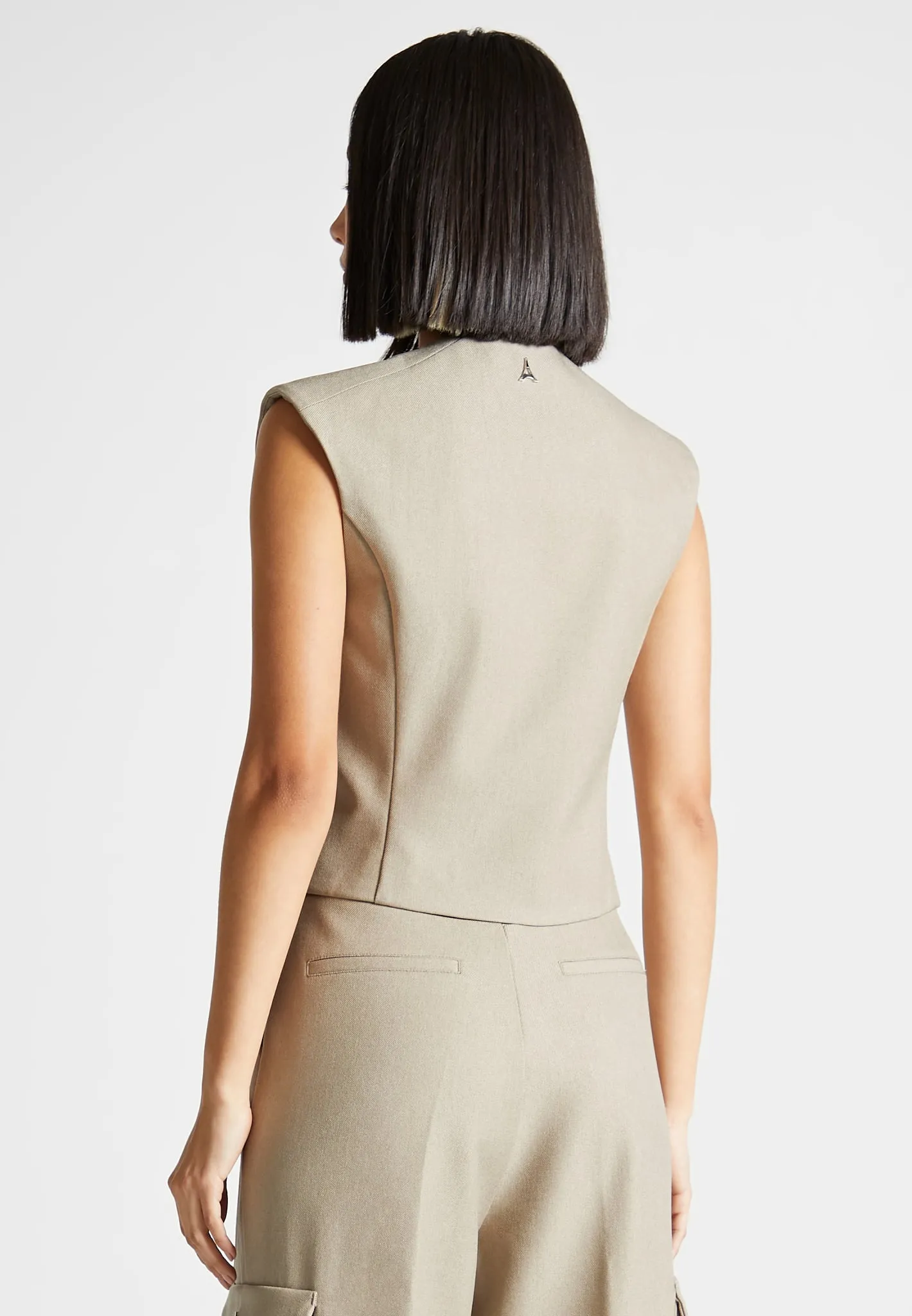 Tailored Wrap Waistcoat - Beige