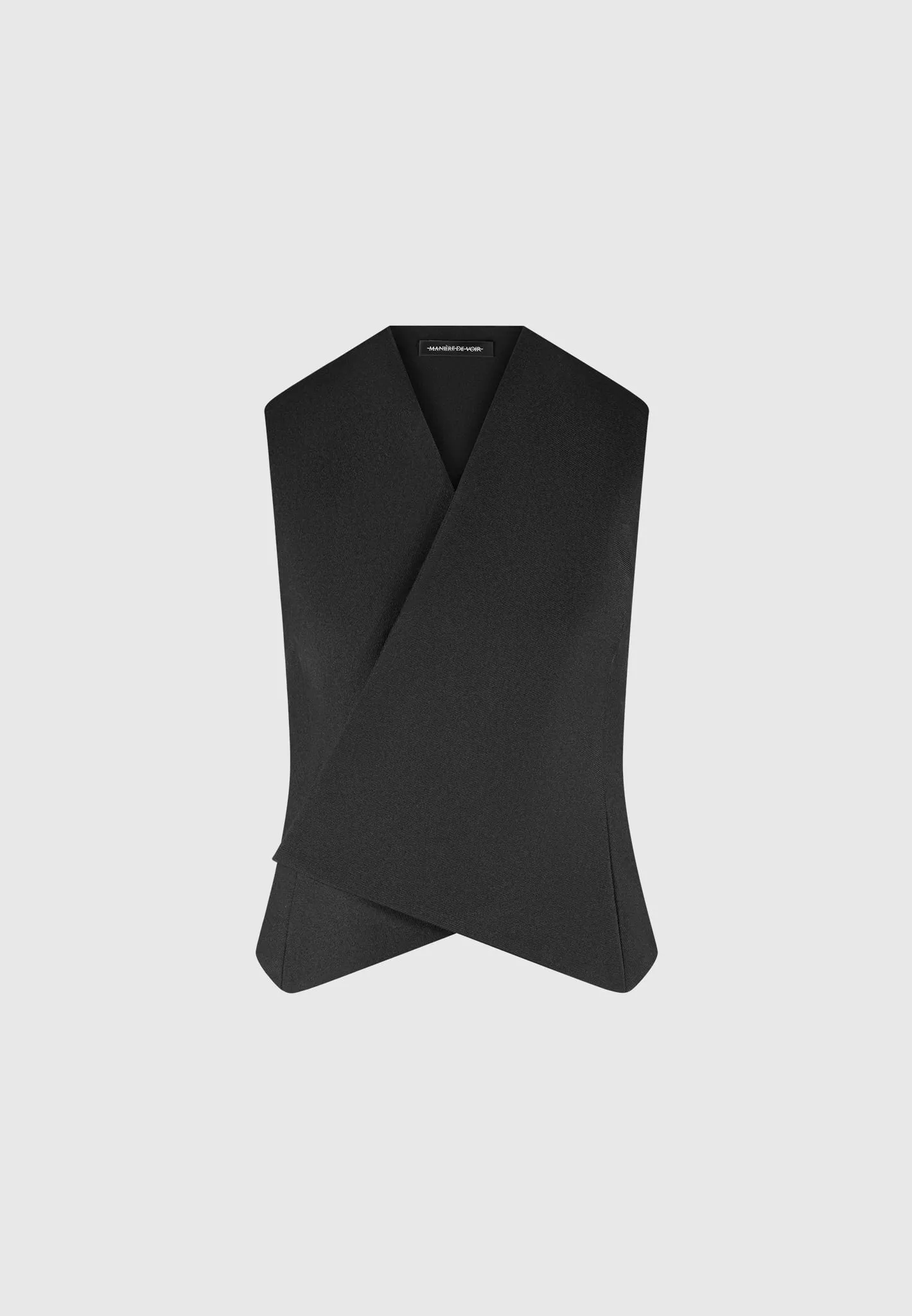 Tailored Wrap Waistcoat - Black