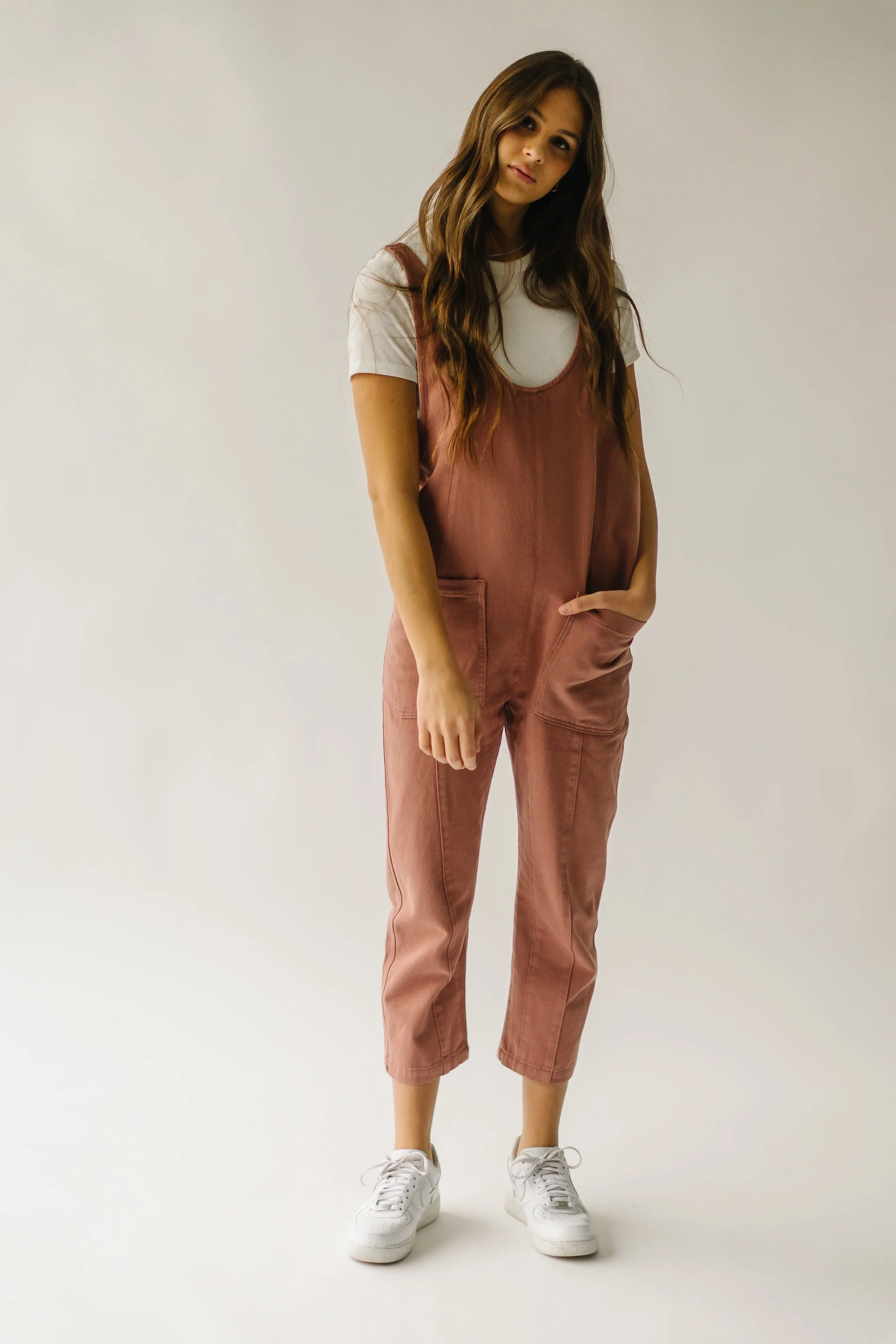 The Beckman Denim Overall in Rose