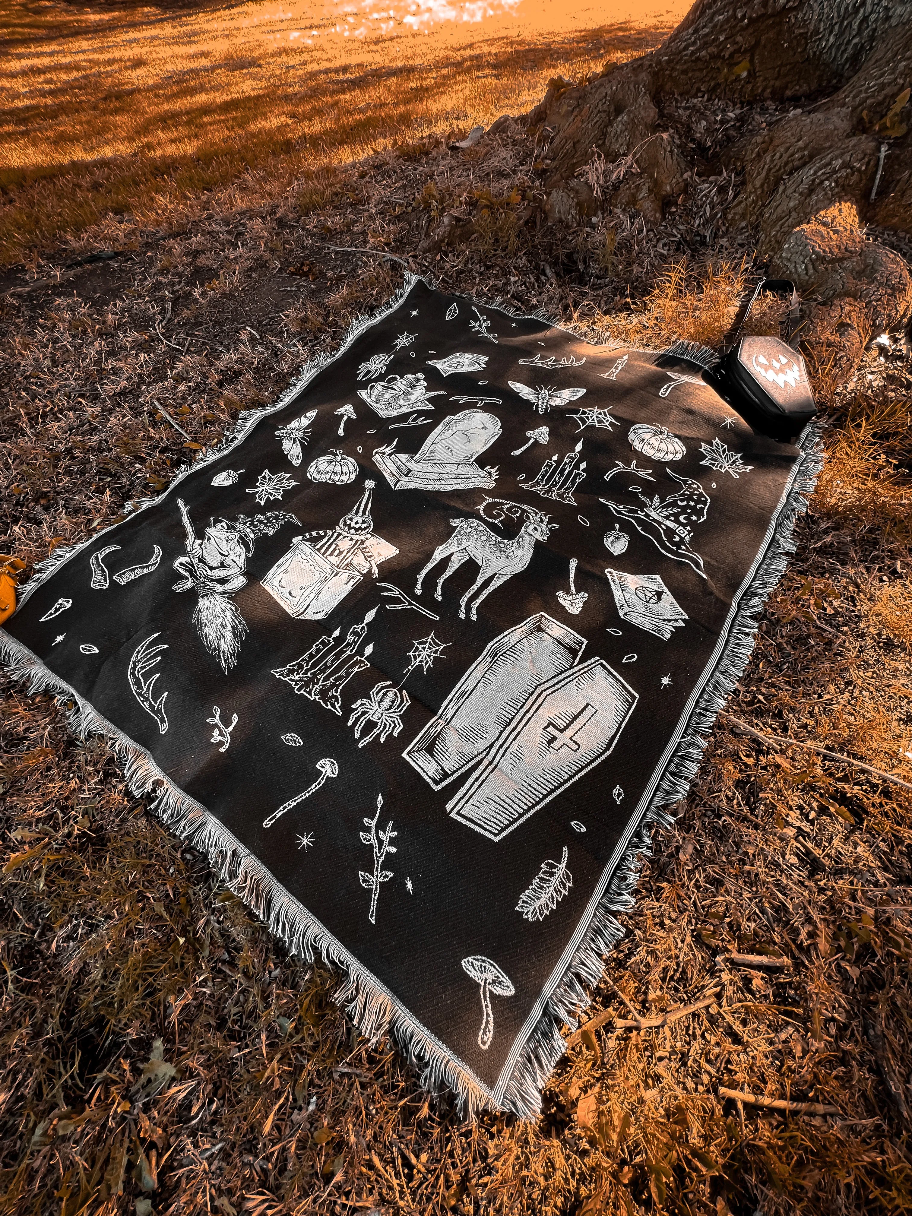 The 'Cottage Witch' Woven Tapestry Blanket