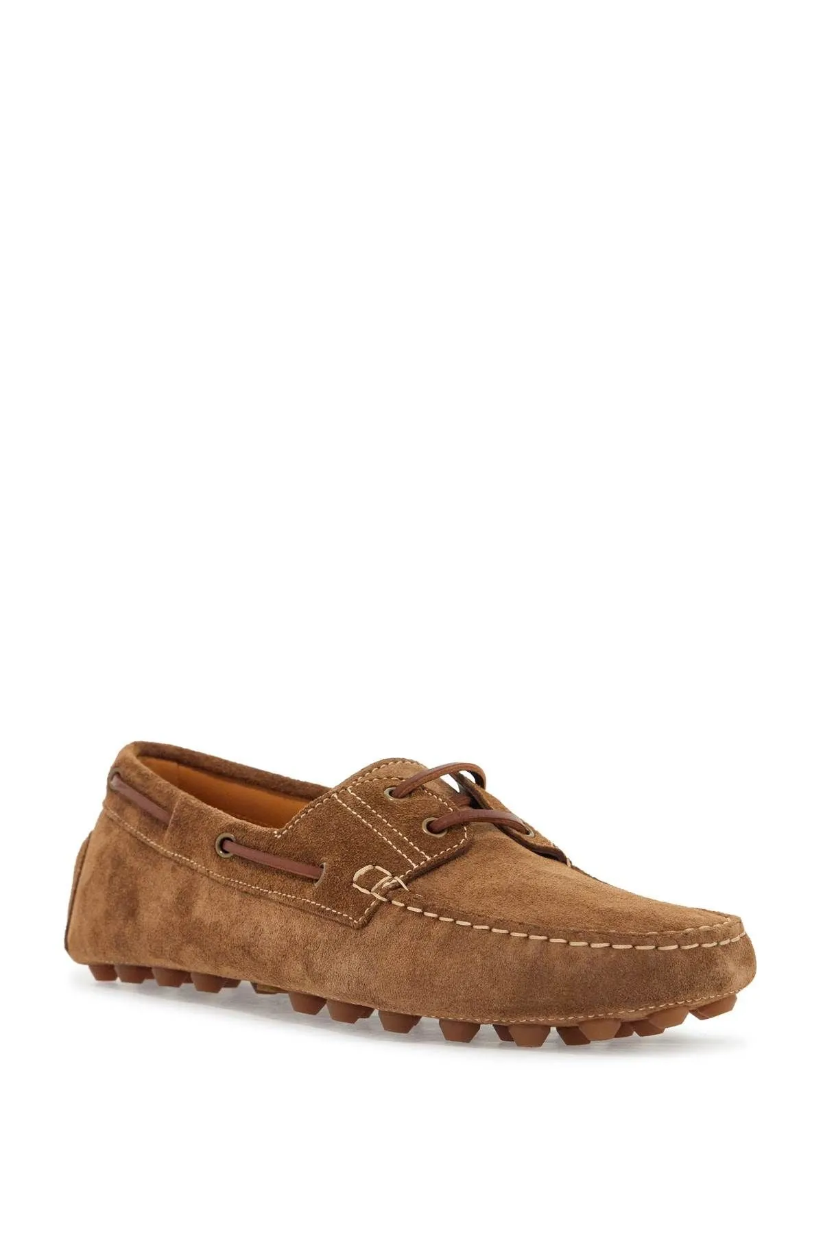 Tod's Light Walnut Leather Driving Moccasin Made In Italy