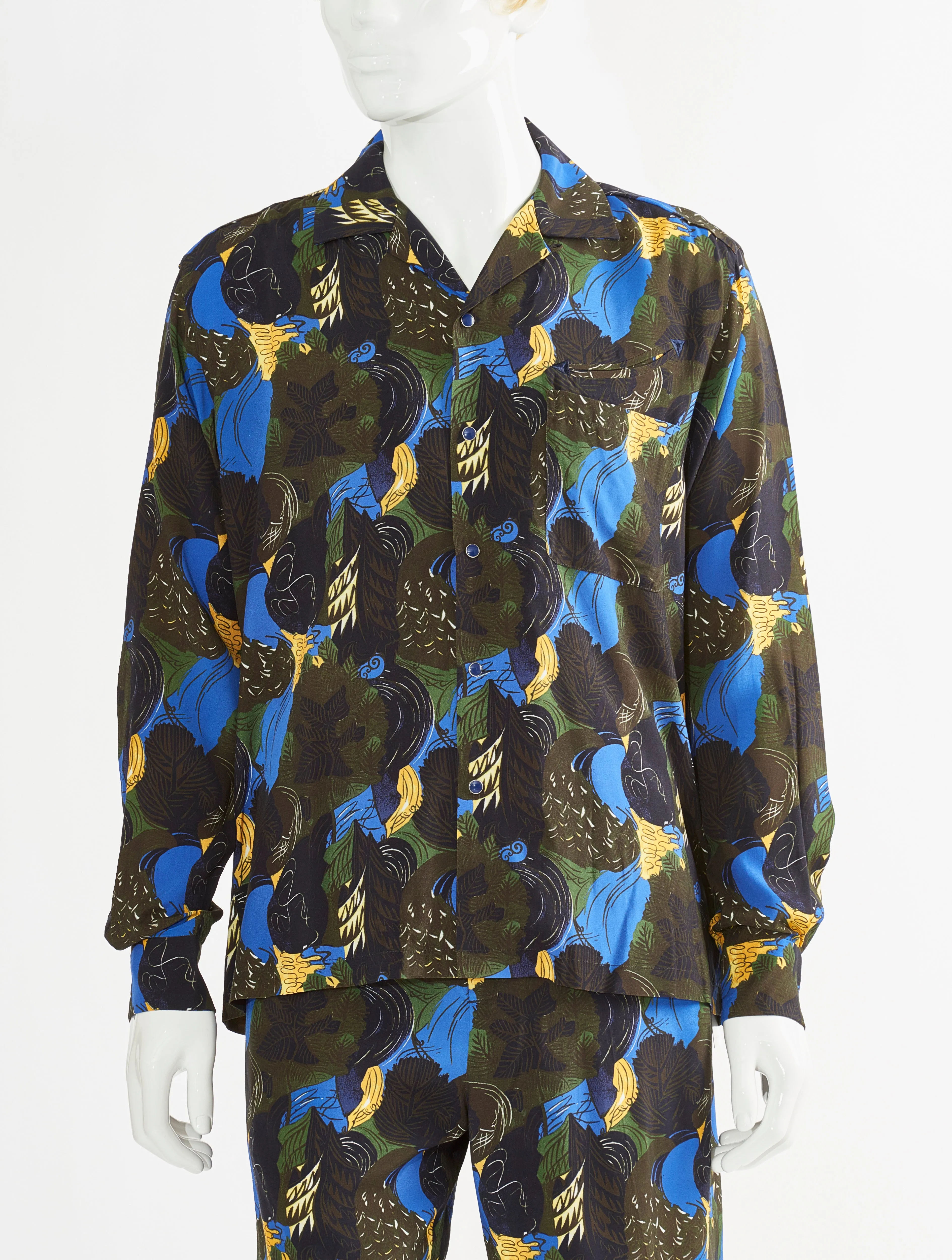 Toga Virilis Print Rayon Shirt