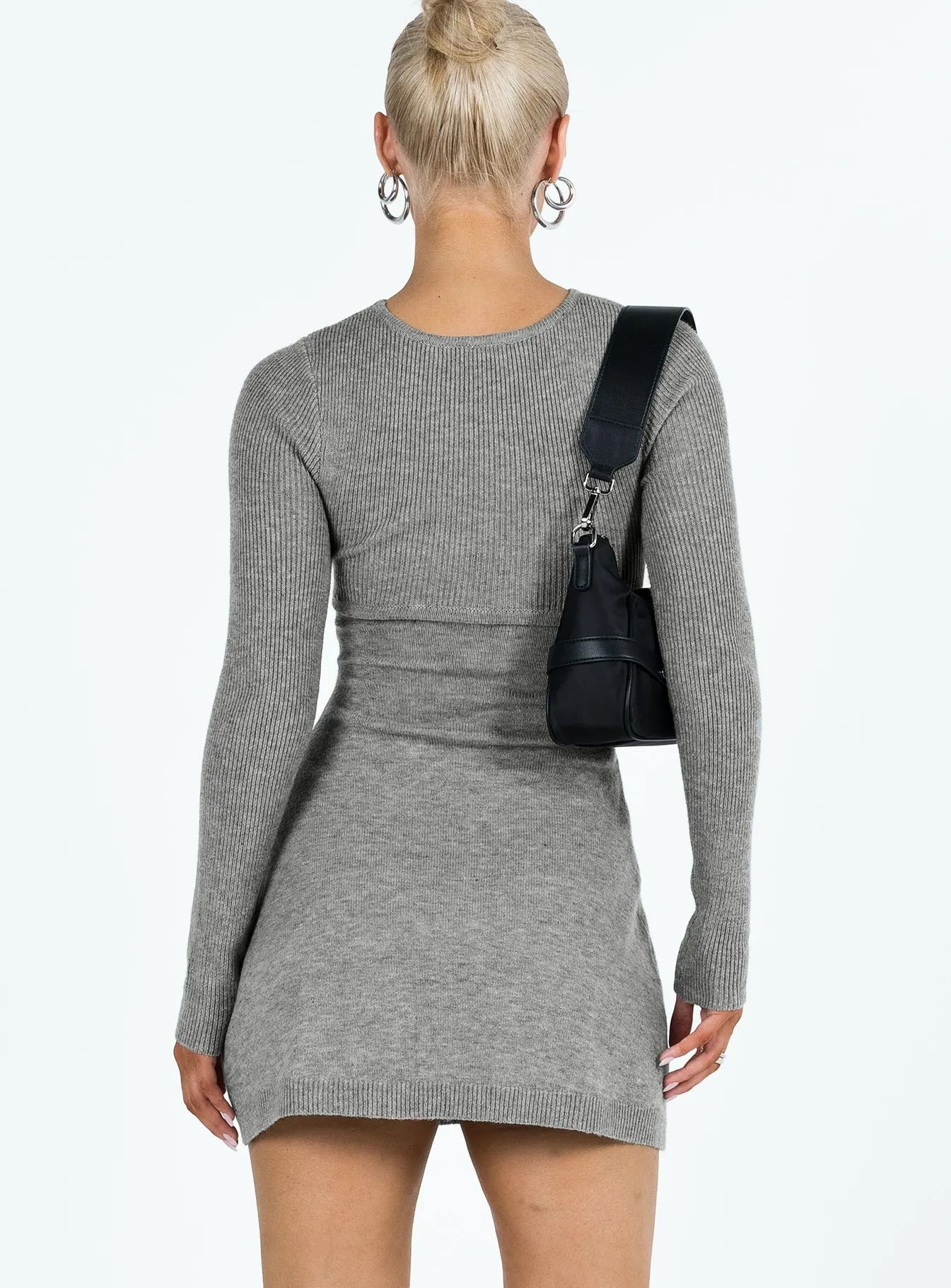 Tomer Knit Mini Dress Grey