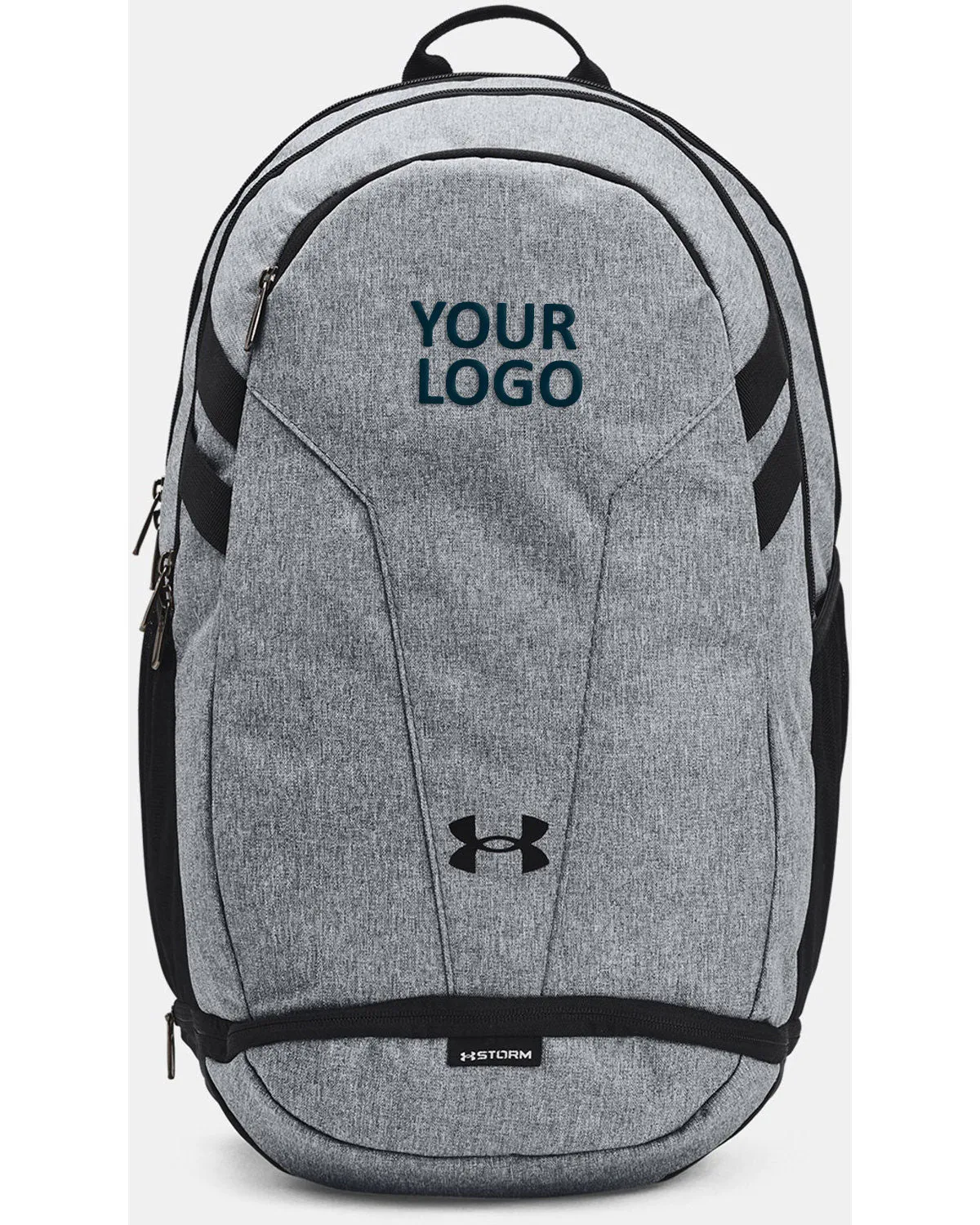 Under Armour Hustle Branded Backpacks, Petrol Grey