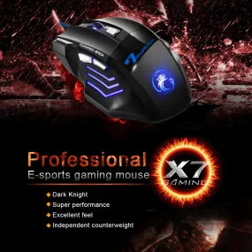 USB Computer Mouse Gaming RGB Ergonomic 7 Button 5500DPI LED Silent