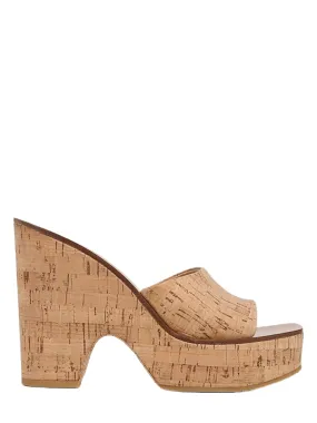 Veronica Beard Cork Wedge in Natural