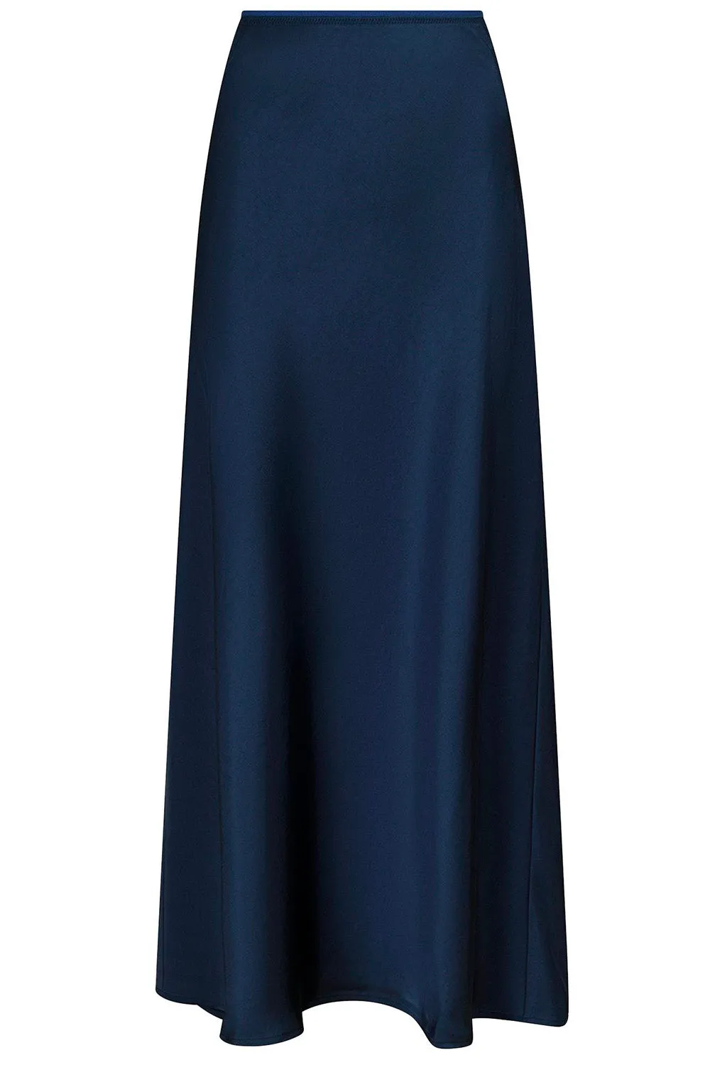 Vicky Heavy Sateen Skirt | Midnight Blue | Nederdel fra Neo Noir