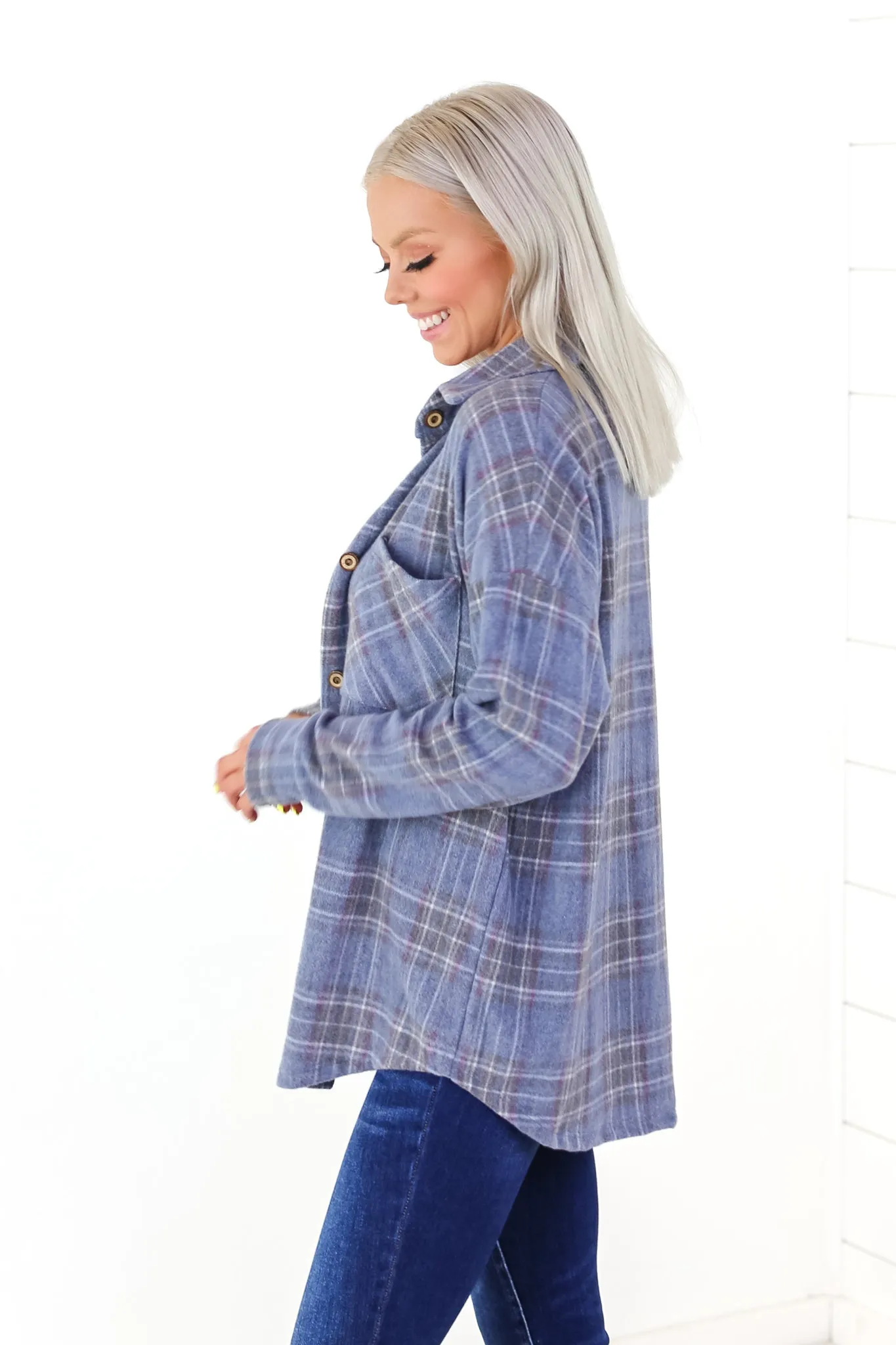 Vintage Plaid Button Up Top