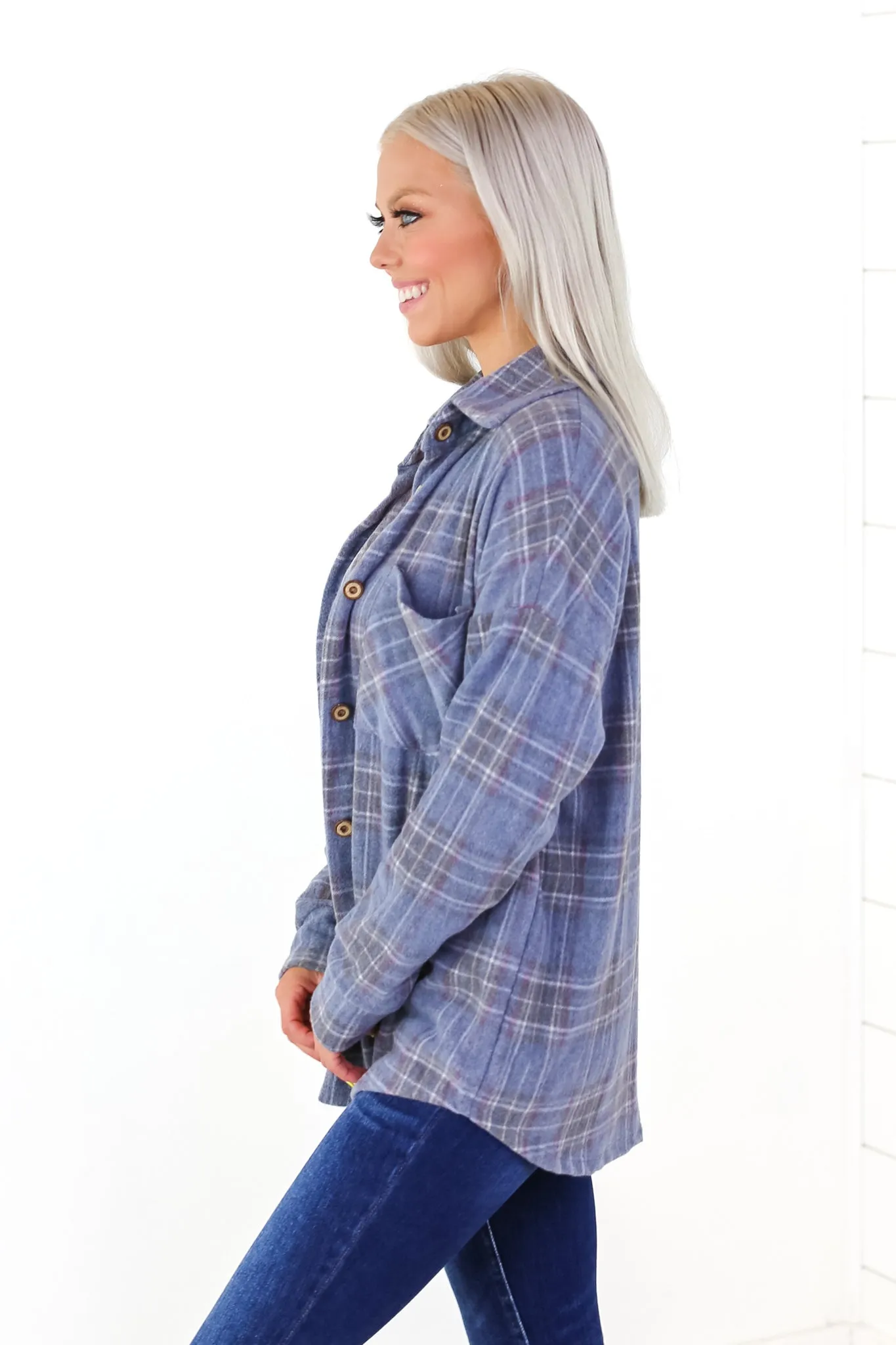 Vintage Plaid Button Up Top