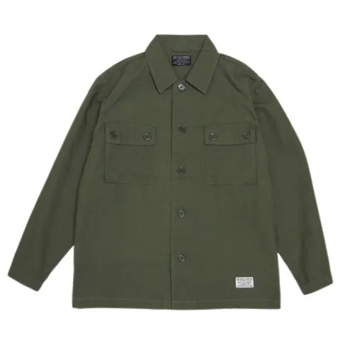 WACKO MARIA  |Street Style Long Sleeves Plain Cotton Khaki Logo Shirts