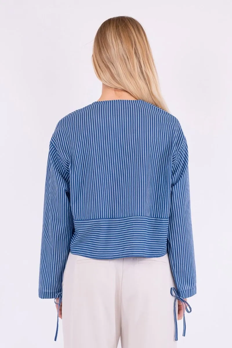 Wanda Stripe Shirt | Blue | Skjorte fra Neo Noir