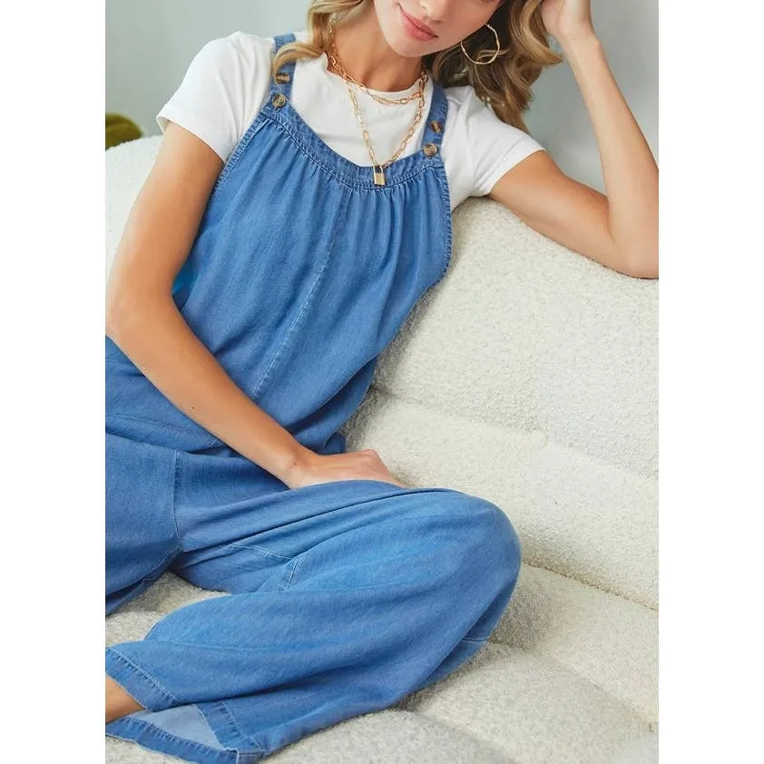 Washed Tencel Overalls