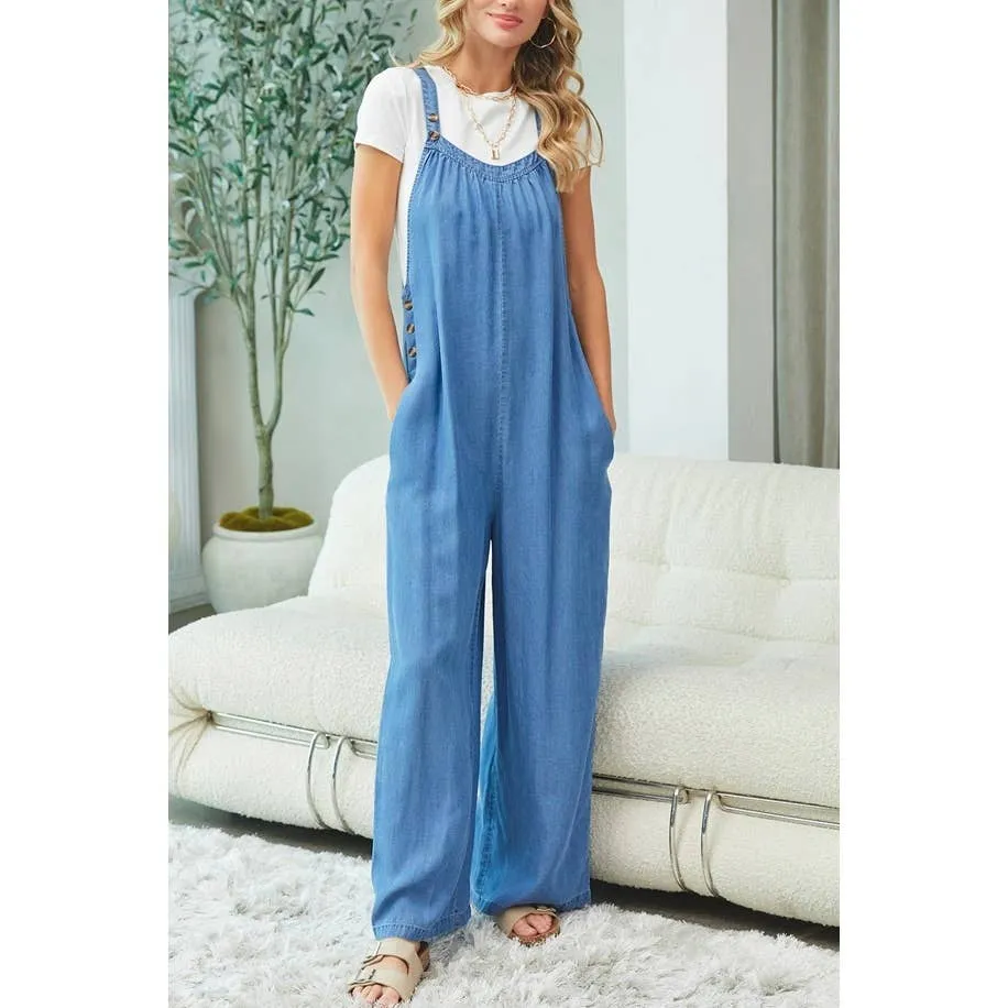 Washed Tencel Overalls