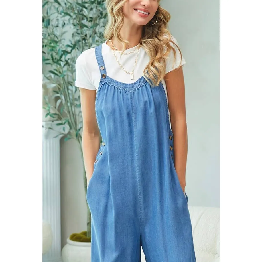 Washed Tencel Overalls