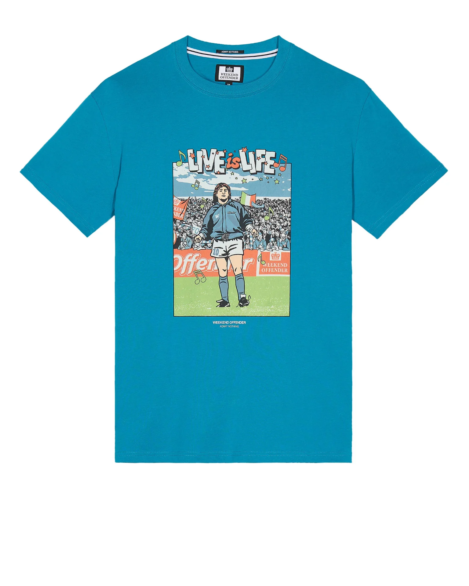 Weekend Offender - Opus Graphic T-Shirt - Kingfisher Blue