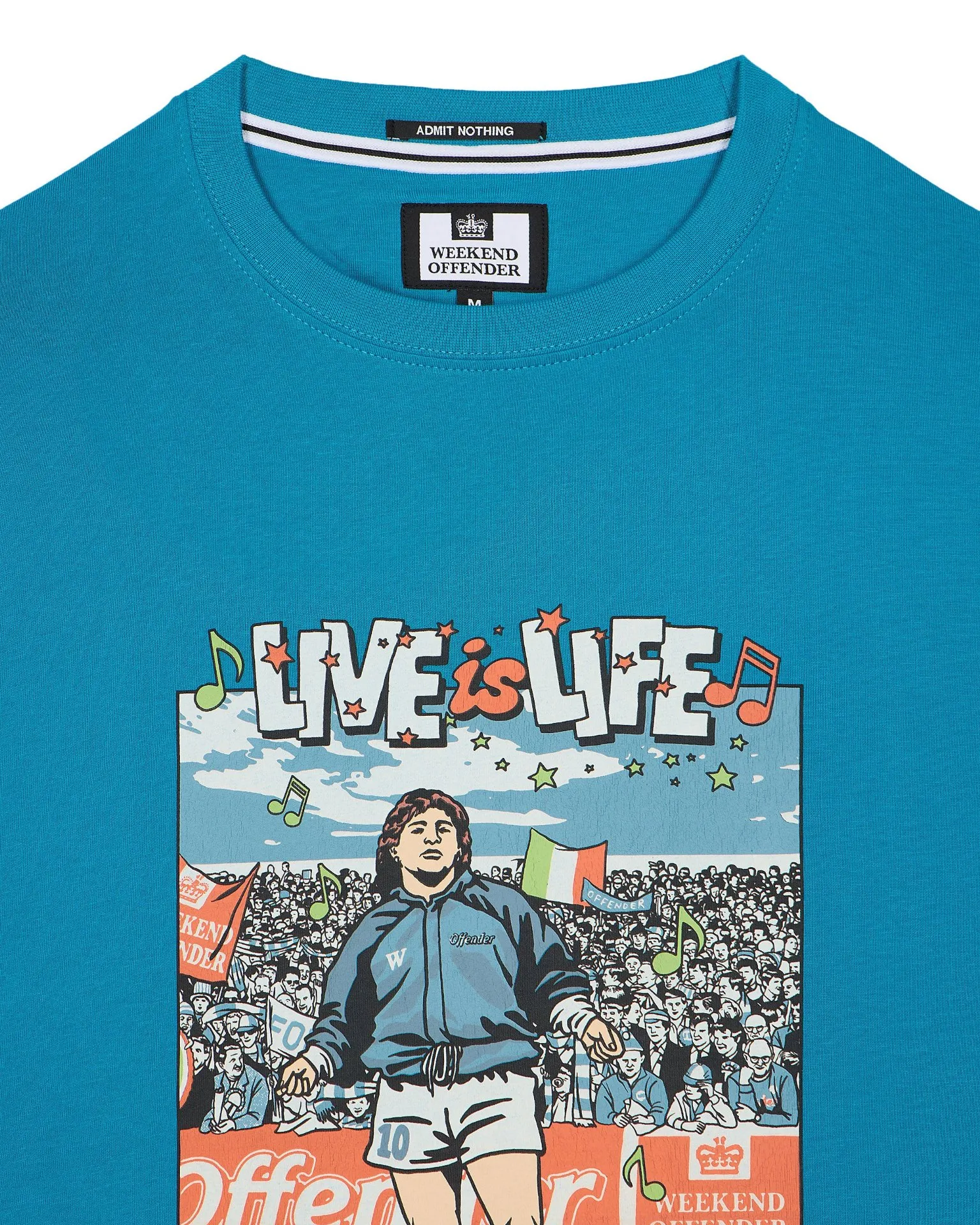 Weekend Offender - Opus Graphic T-Shirt - Kingfisher Blue