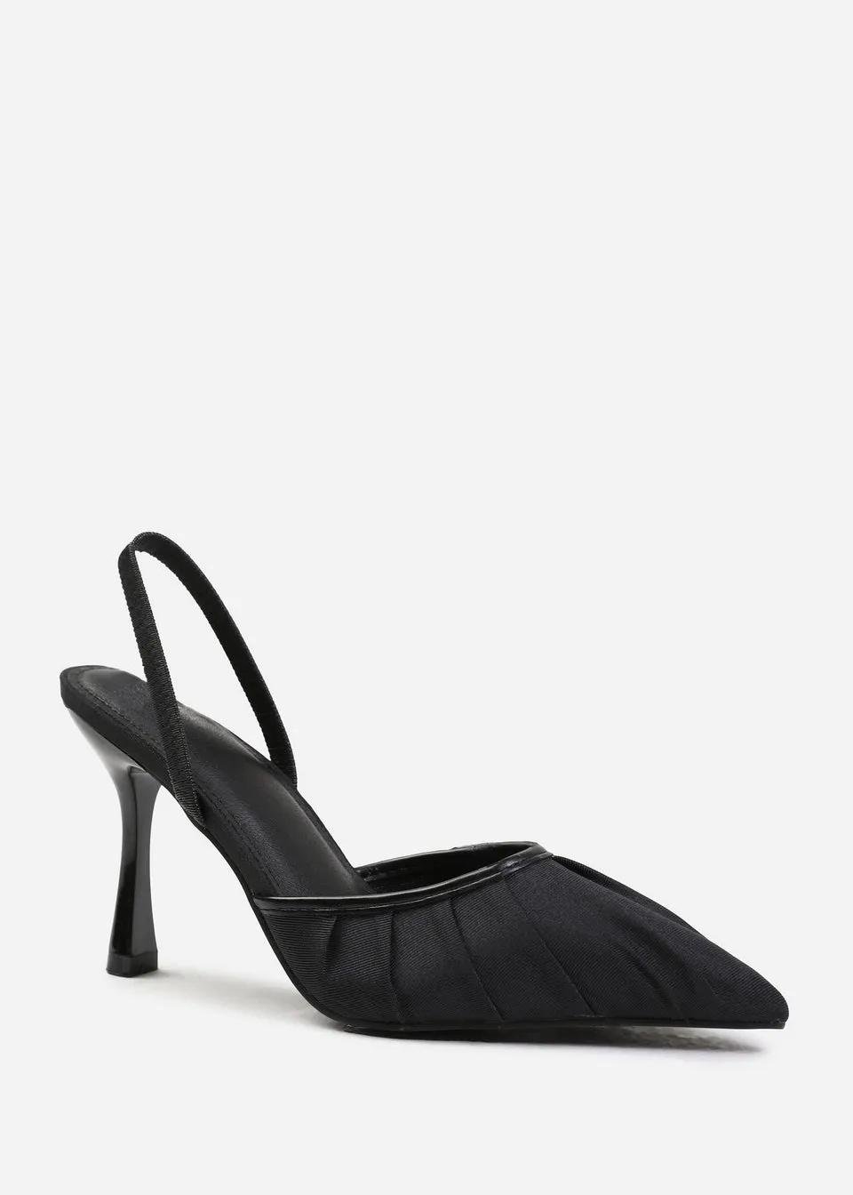 Where's That From Black Maldives Wide Fit Pointed Toe Heels