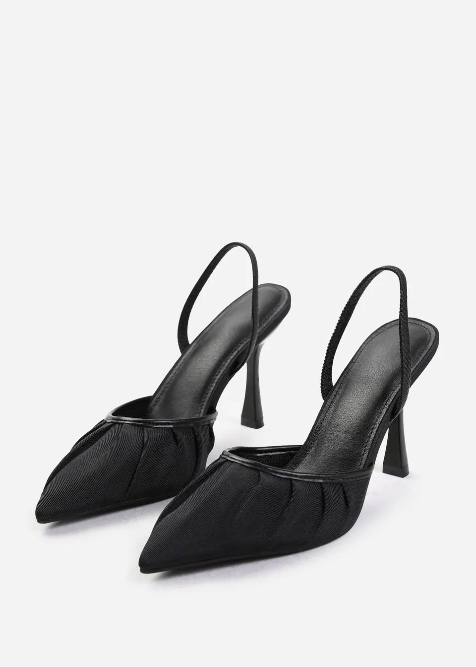 Where's That From Black Maldives Wide Fit Pointed Toe Heels