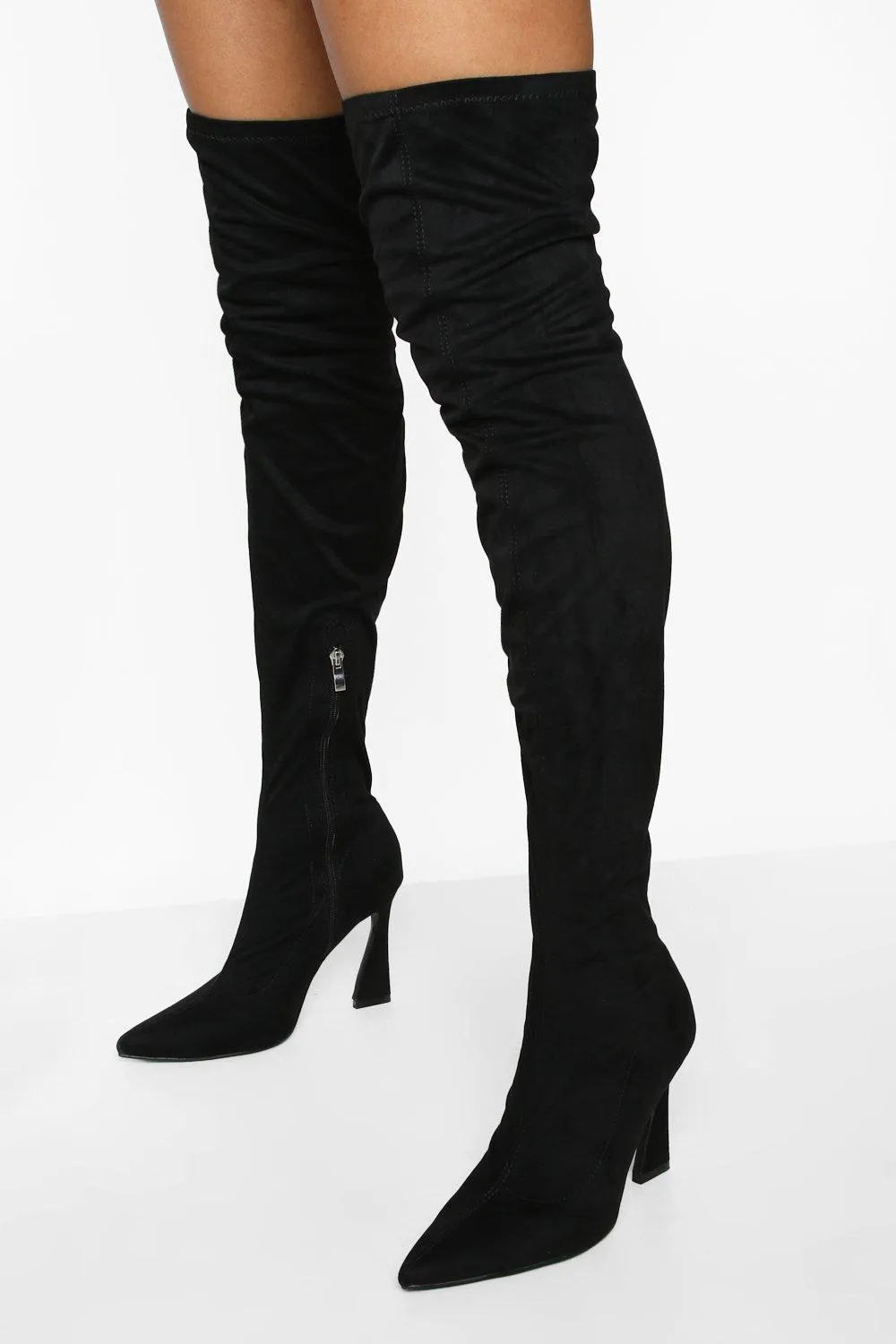 Wide Width Pointed Toe Over The Knee Boots