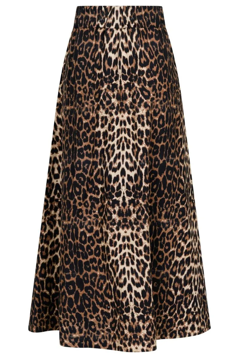 Yara Leo Long Skirt 162805 | Leopard | Nederdel fra Neo Noir