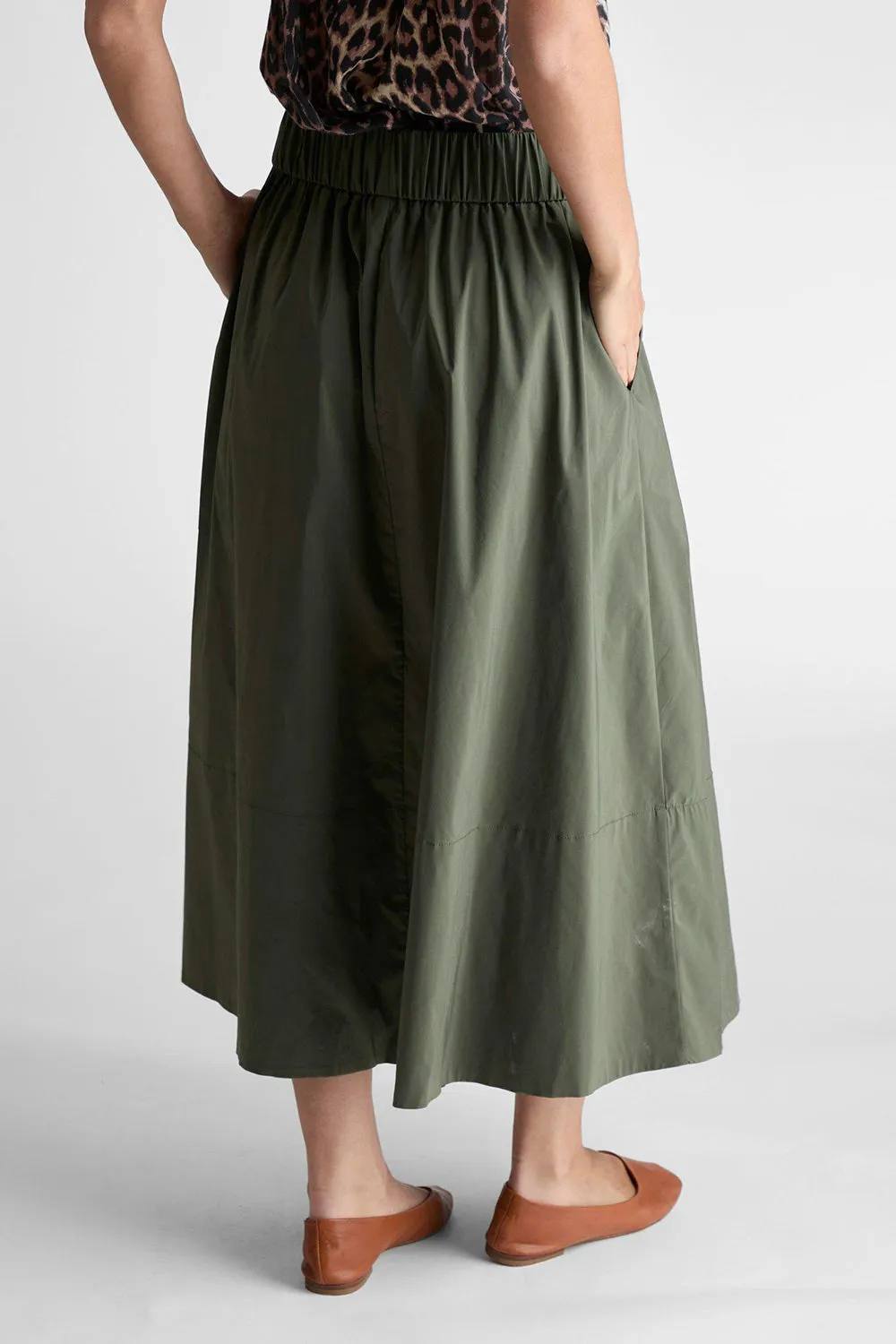 Yara Poplin Skirt | Army | Nederdel fra Neo Noir