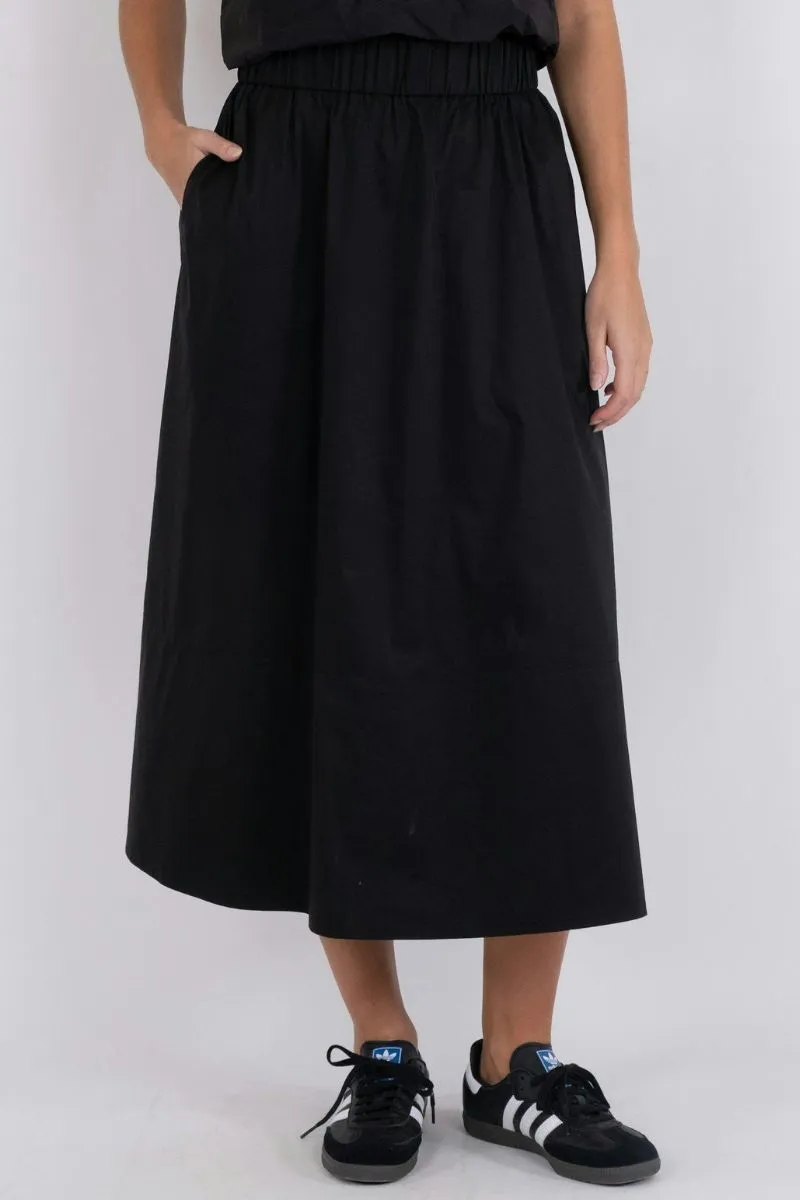 Yara Poplin Skirt | Black | Nederdel fra Neo Noir