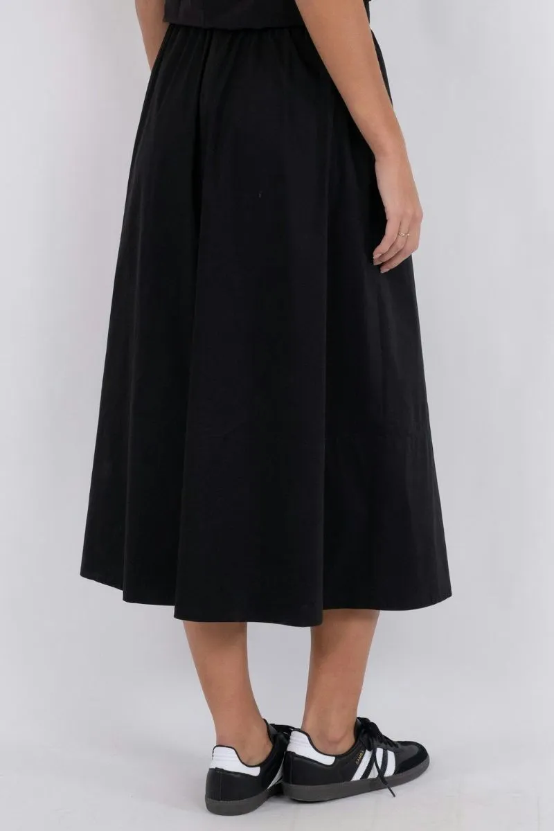 Yara Poplin Skirt | Black | Nederdel fra Neo Noir