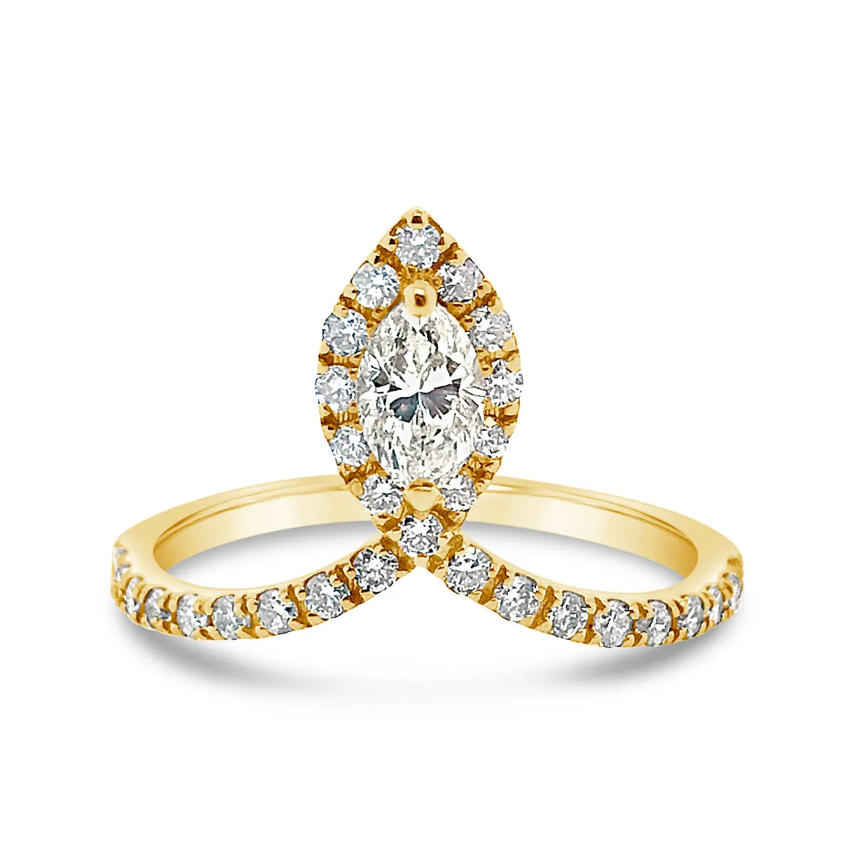 Yellow Gold Diamond Fashion Ring