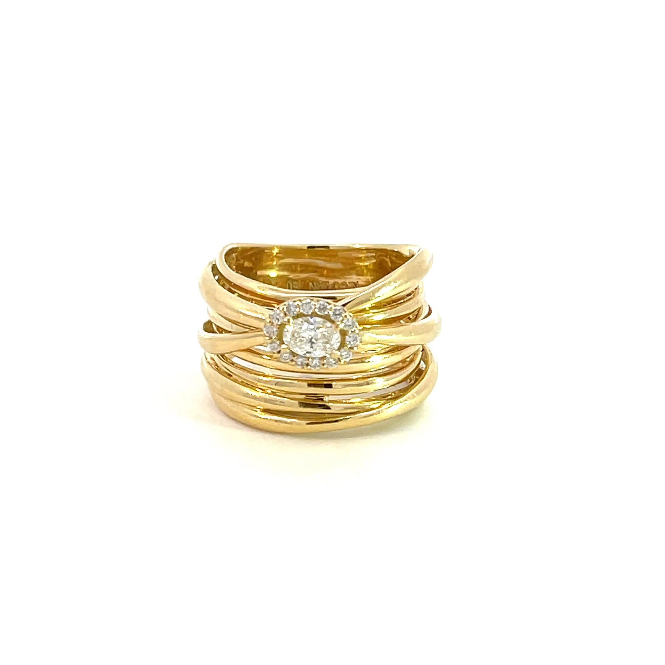 Yellow Oval Diamond Fashion Ring