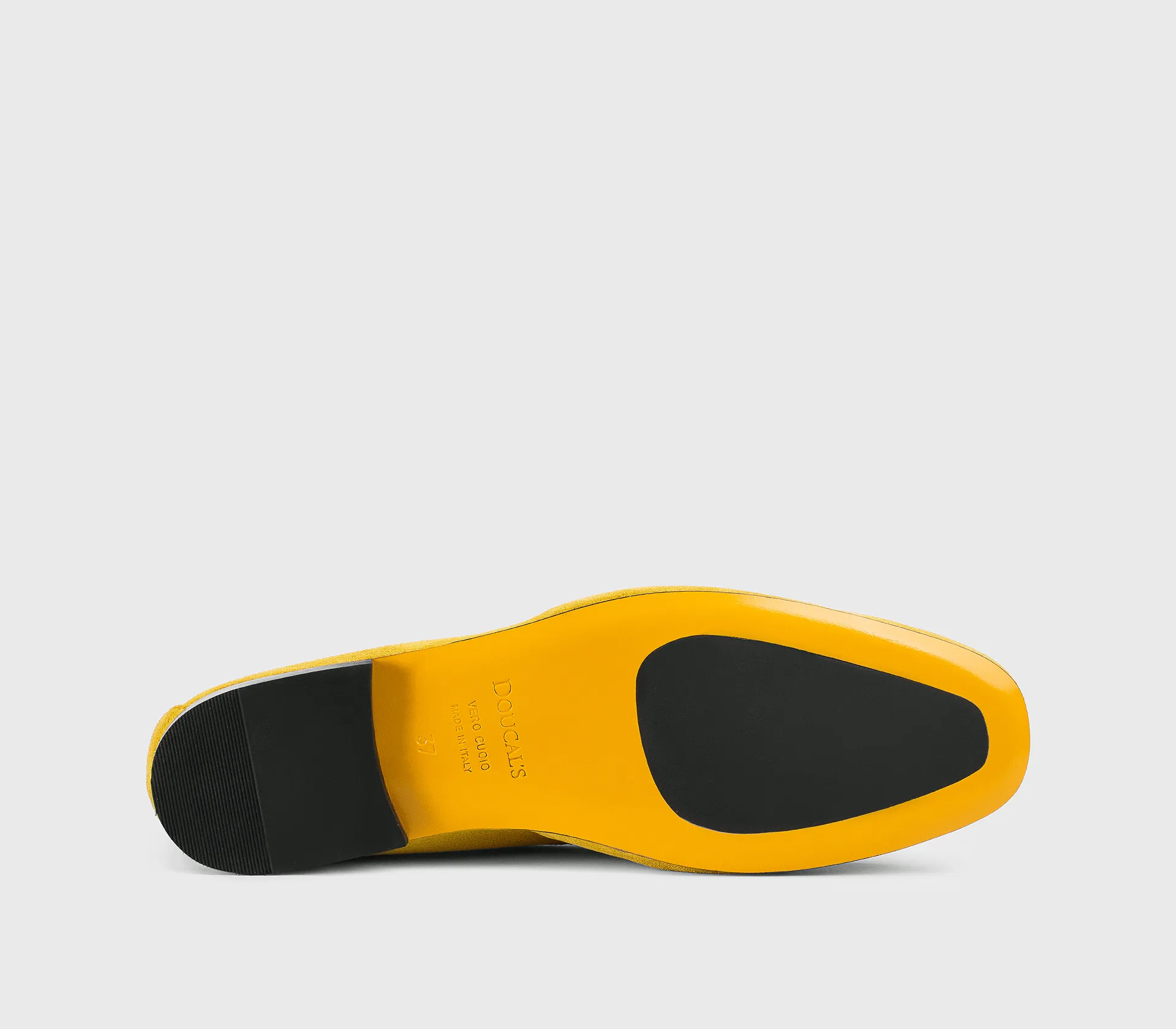 Yellow suede moccasin